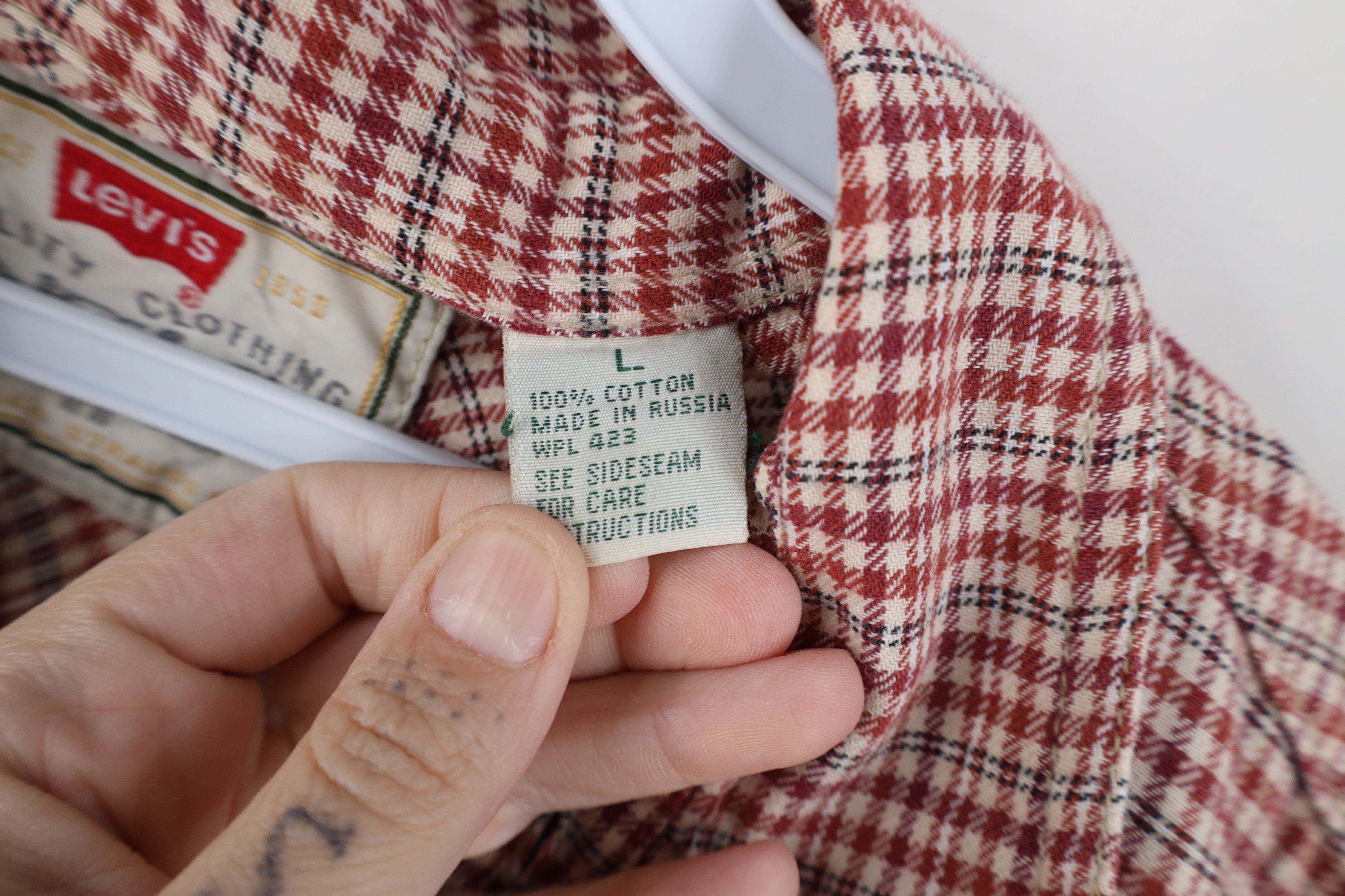 Levi's Vintage 90s Levis Baggy Flannel Collared Button Shirt Plaid Size US L / EU 52-54 / 3 - 10 Thumbnail