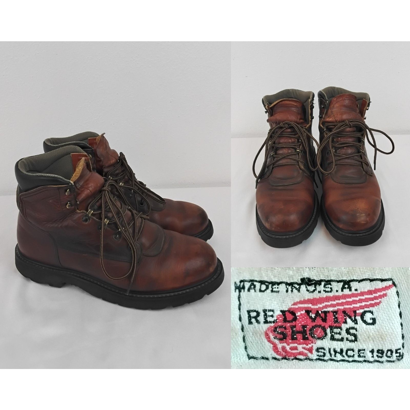 Red Wing Red Wing Brown Leather Boots Men's 11D Size US 10 / EU 43 - 1 Thumbnail
