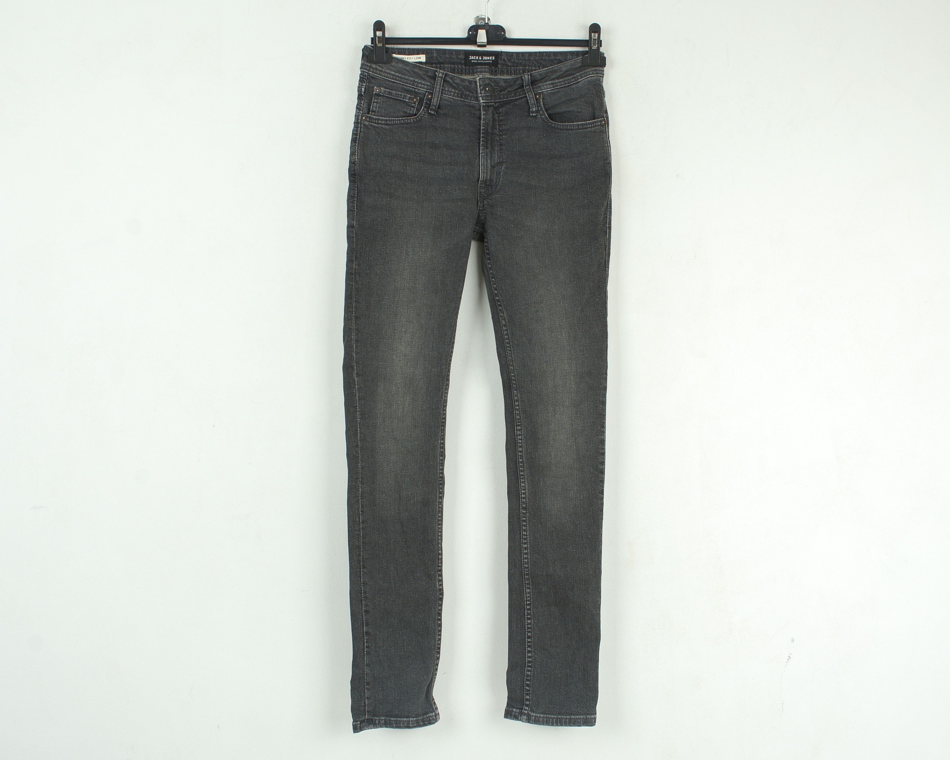 Jack & Jones Liam W29 L32 Skinny Classic Jeans Denim Pants Trousers Grey Size US 29 - 1 Thumbnail