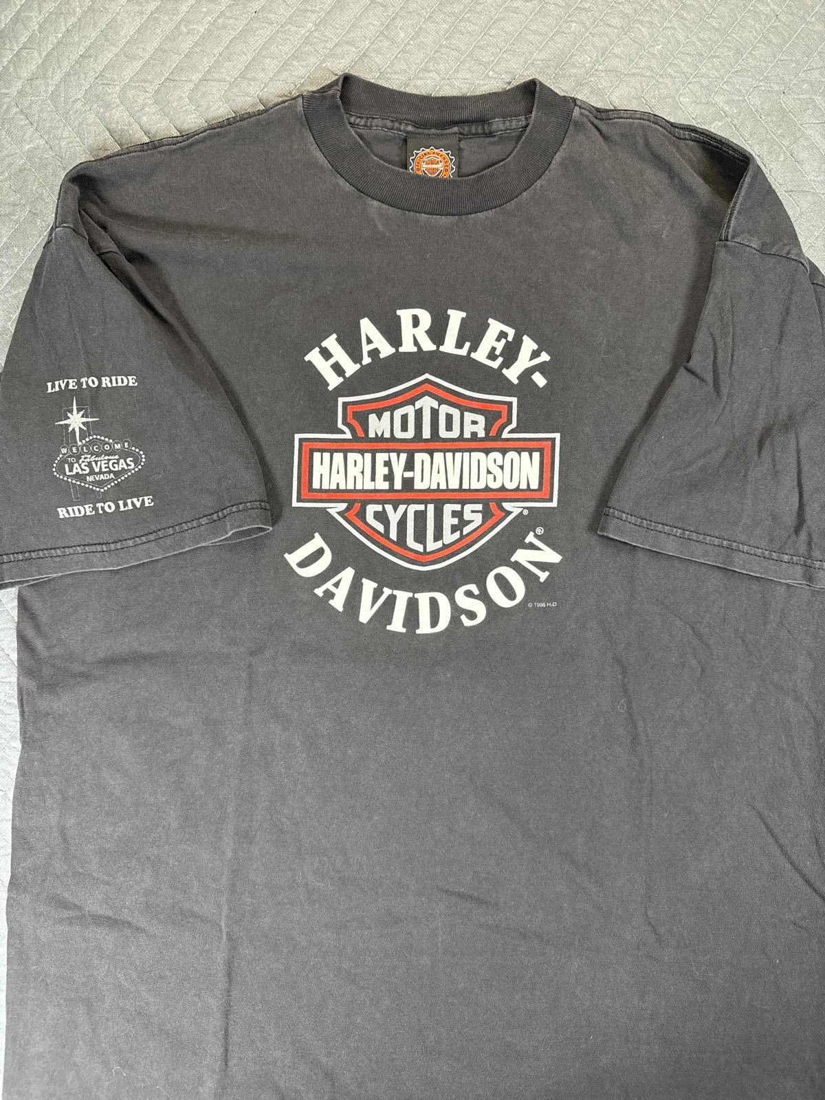 Harley Davidson Vintage 1996 Harley Davidson Las Vegas T-Shirt XXL Size US XXL / EU 58 / 5 - 2 Thumbnail