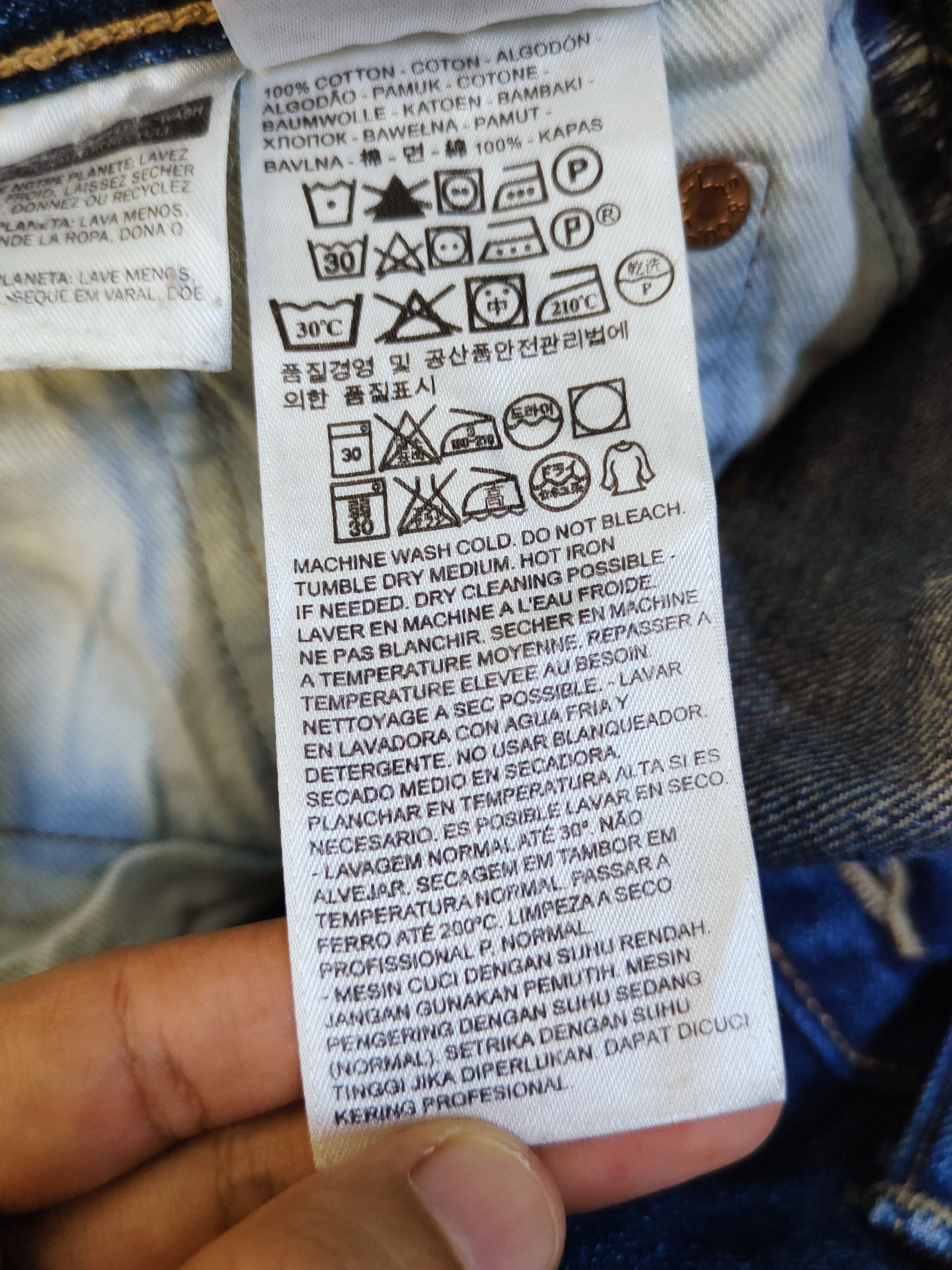 Levi's Levi's Dark Blue Distressed Ripped Jeans #S2713 Size US 30 / EU 46 - 20 Thumbnail