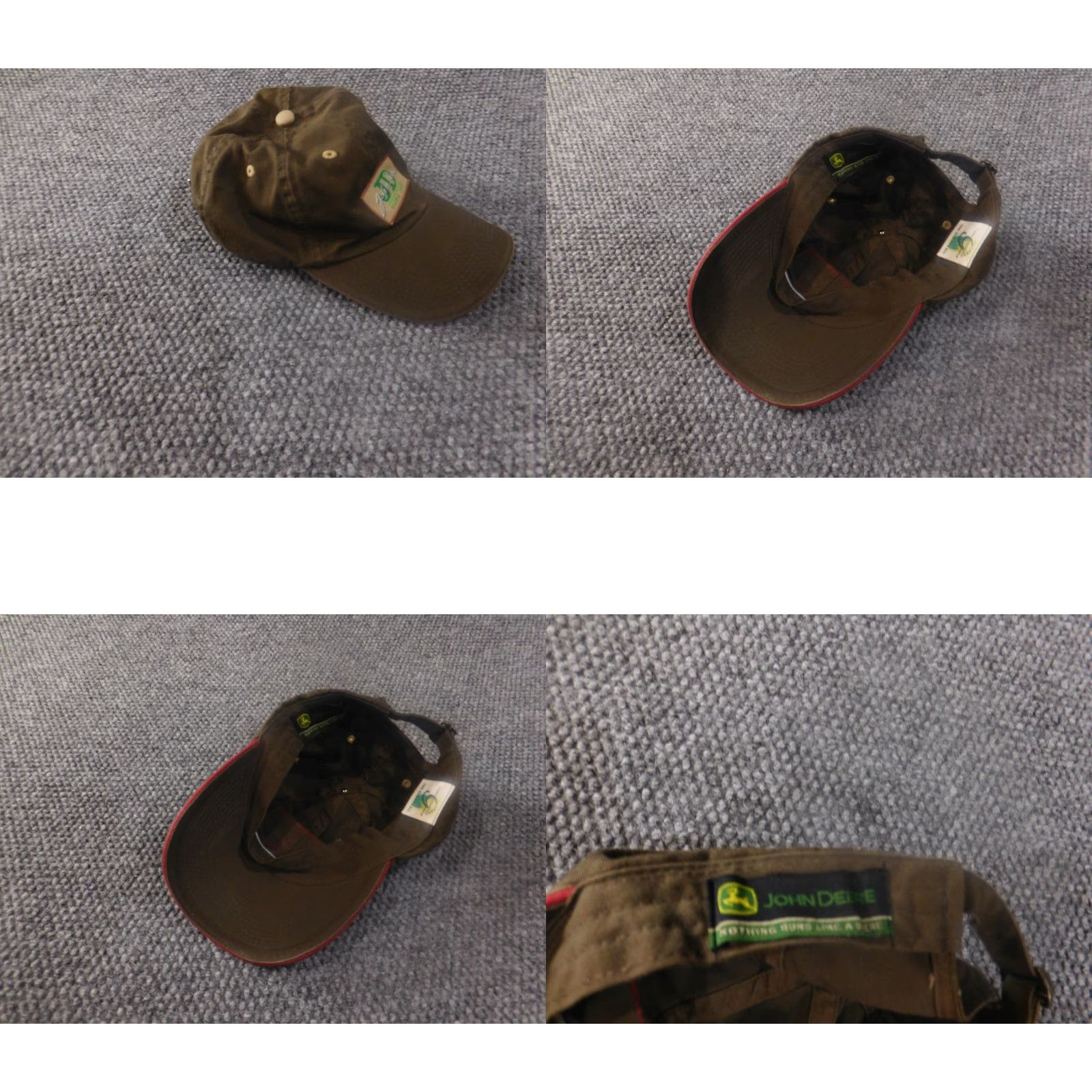 John Deere John Deere Hat Cap Brown Strapback One Size Outdoors Farming Mens Snapback Canvas Cotton Brown Outdoor Vintage? No — actually Not Vintage Size ONE SIZE - 8 Thumbnail