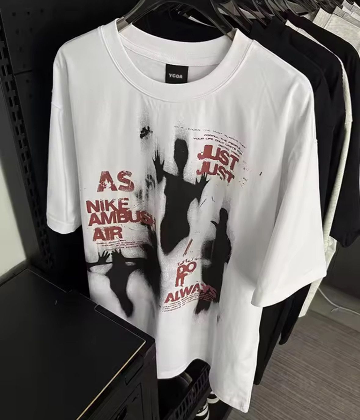 Japanese Brand Gothic 90s Streetwear Vintage Shadow Print T-Shirt Punk Tees Size US L / EU 52-54 / 3 - 1 Thumbnail