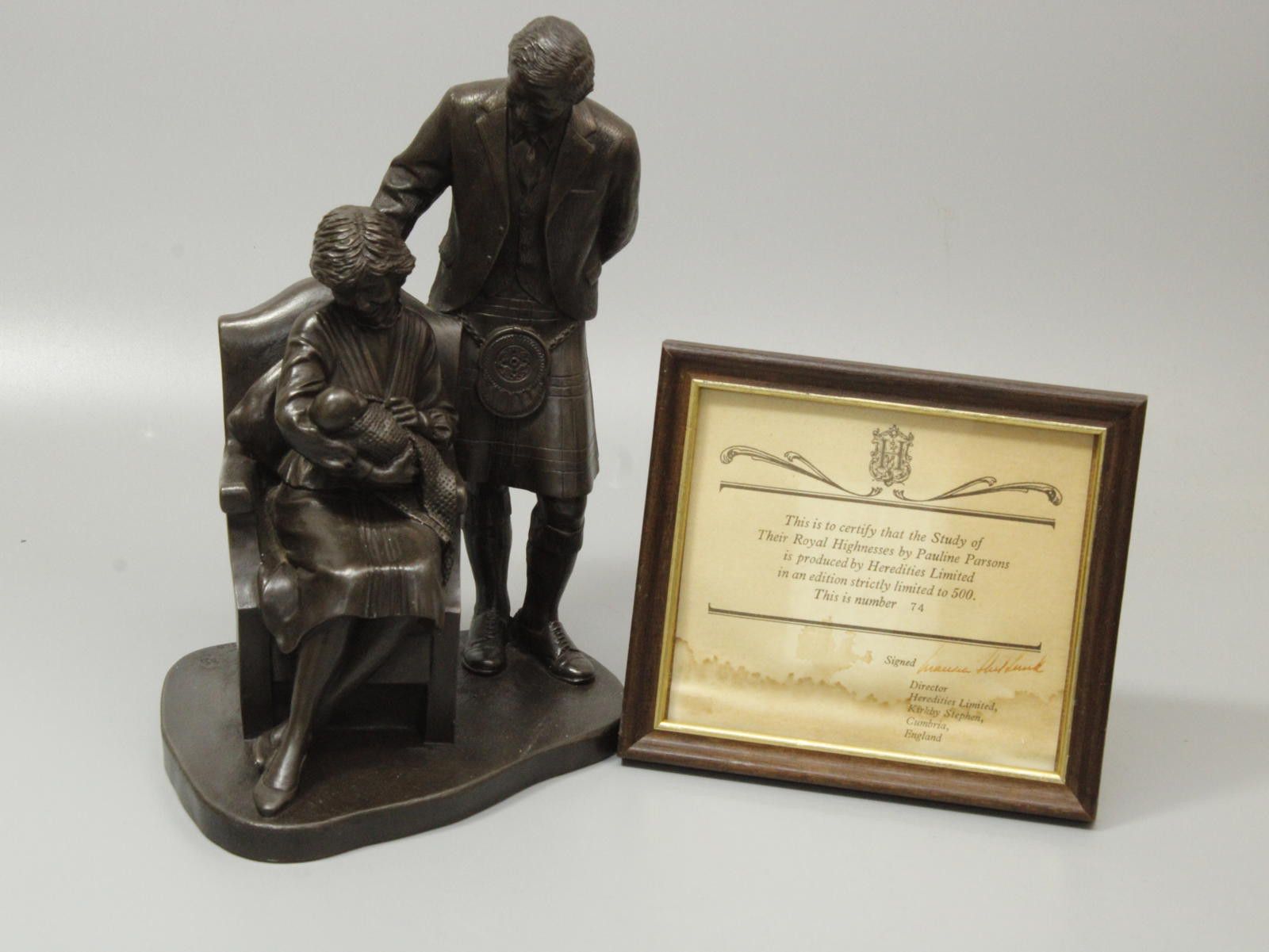 Other Limited Edition Bronze Figurine of Charles & Diana with Baby Size ONE SIZE - 1 Thumbnail