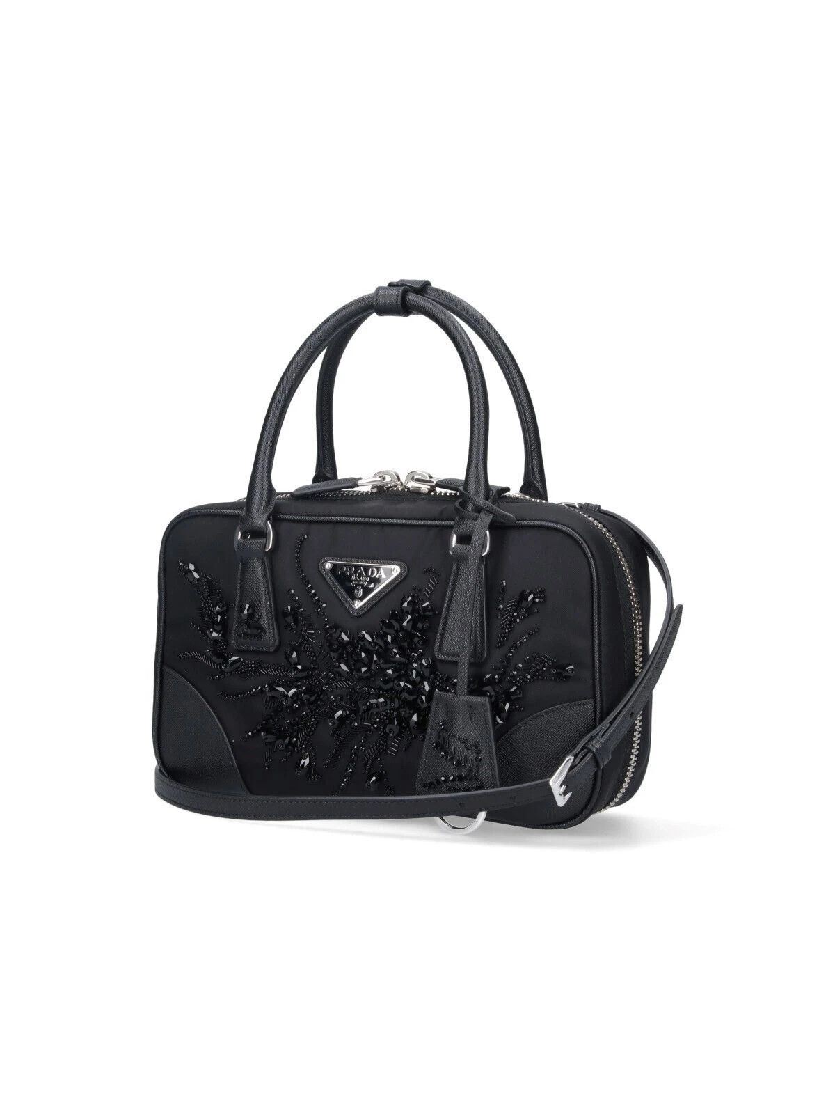 Prada PRADA Re-Ed. 1978 Black Re-Nylon Emb. Bag New Auth. Size ONE SIZE - 2 Thumbnail