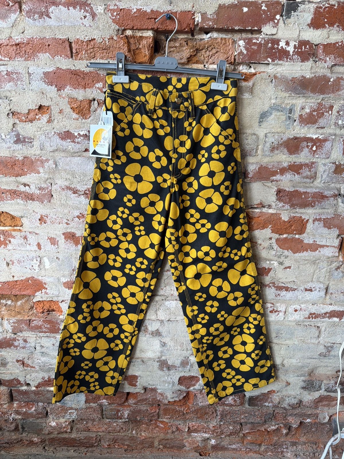 Carhartt Wip × Marni Marni x Carhartt WIP Workwear Pants (Yellow SZ XXS) Size US 26 / EU 42 - 1 Thumbnail