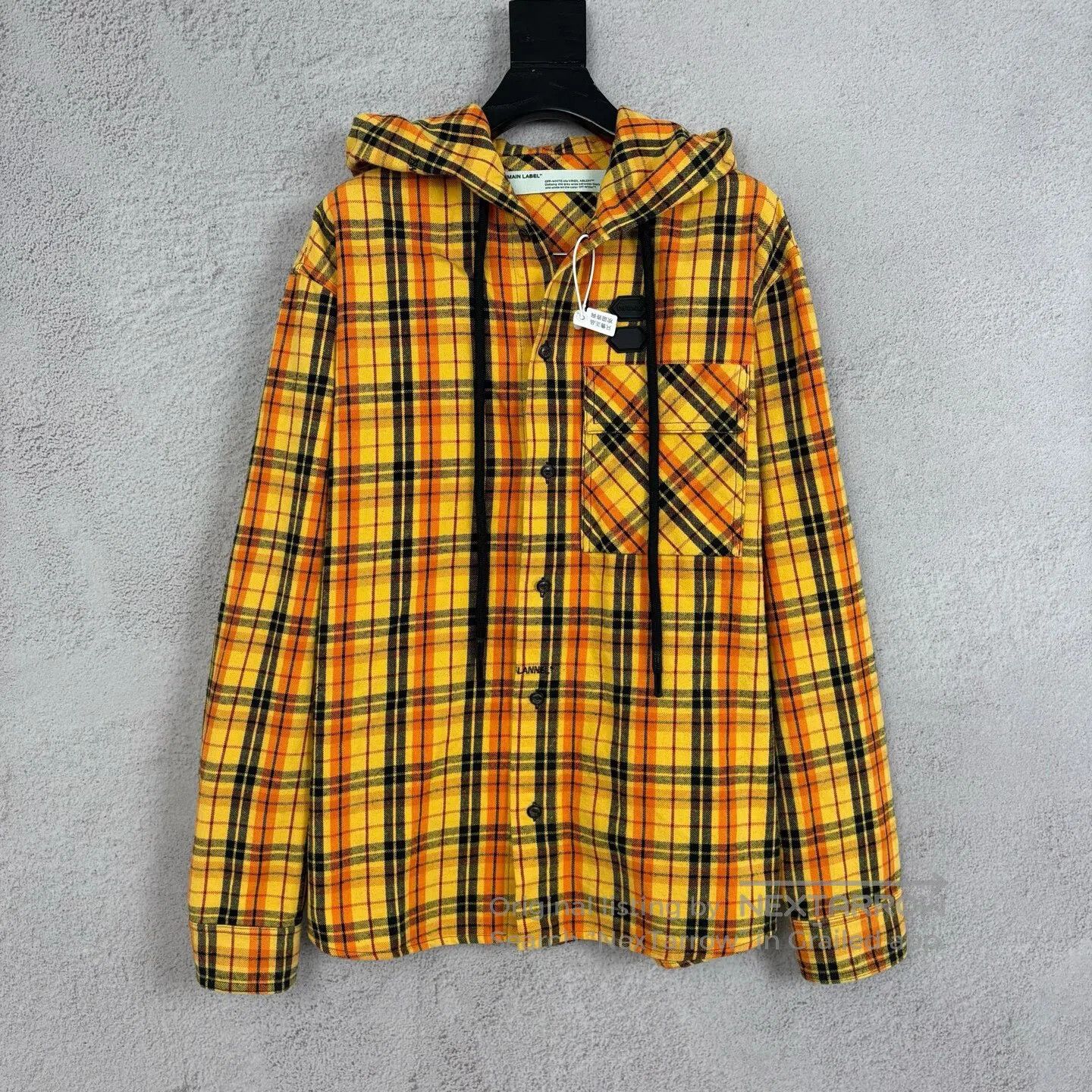 Off-White off-white Checkered Arrow Hooded Shirt Jacket Size US XS / EU 42 / 0 - 1 Thumbnail