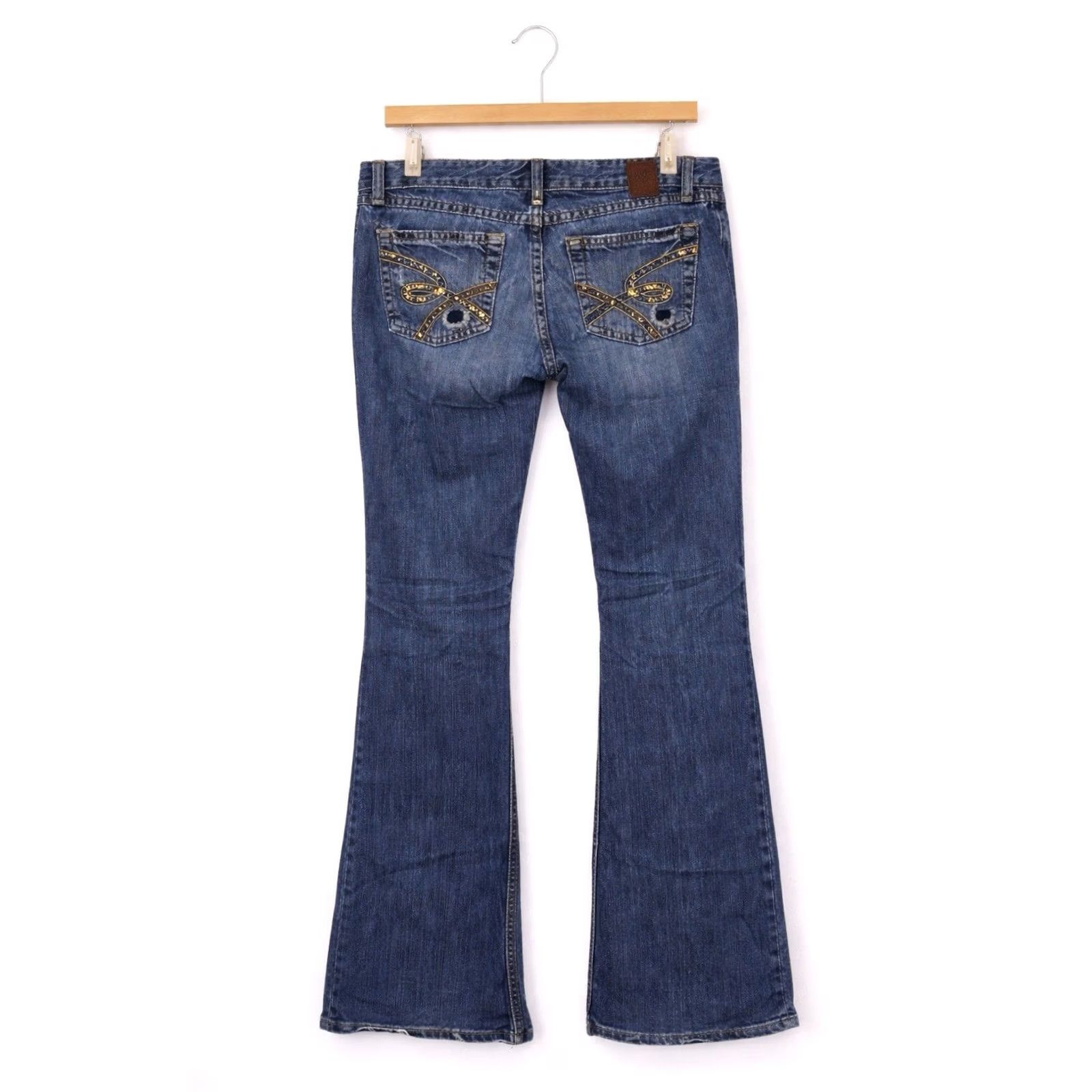 BKE VINTAGE BKE Sabrina Jeans Low Rise Bootcut Jeans Women 26 Blue Distressed Stretch 2000s Y2K Women’s Jeans Size 26" / US 2 / IT 38 - 4 Thumbnail