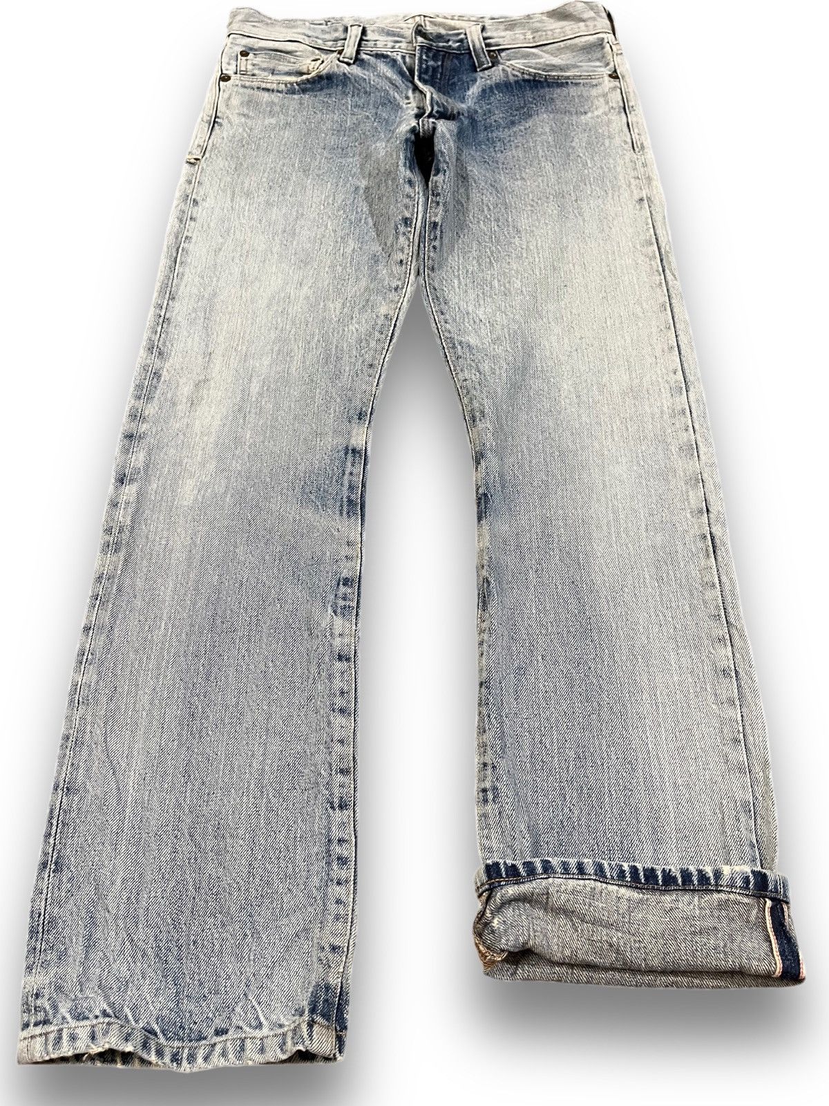 Japanese Brand × Who Decides War Vintage Back NumbeR Selvedge Japan Made Faded Denim Size US 32 / EU 48 - 1 Thumbnail