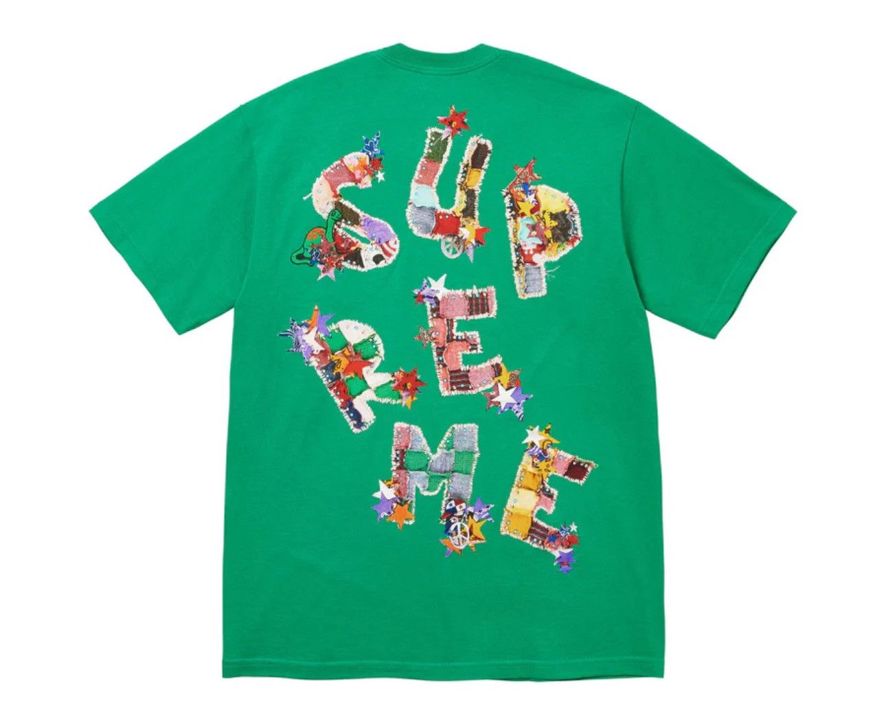 image of Supreme Patchwork Tee in Green, Men's (Size XL)