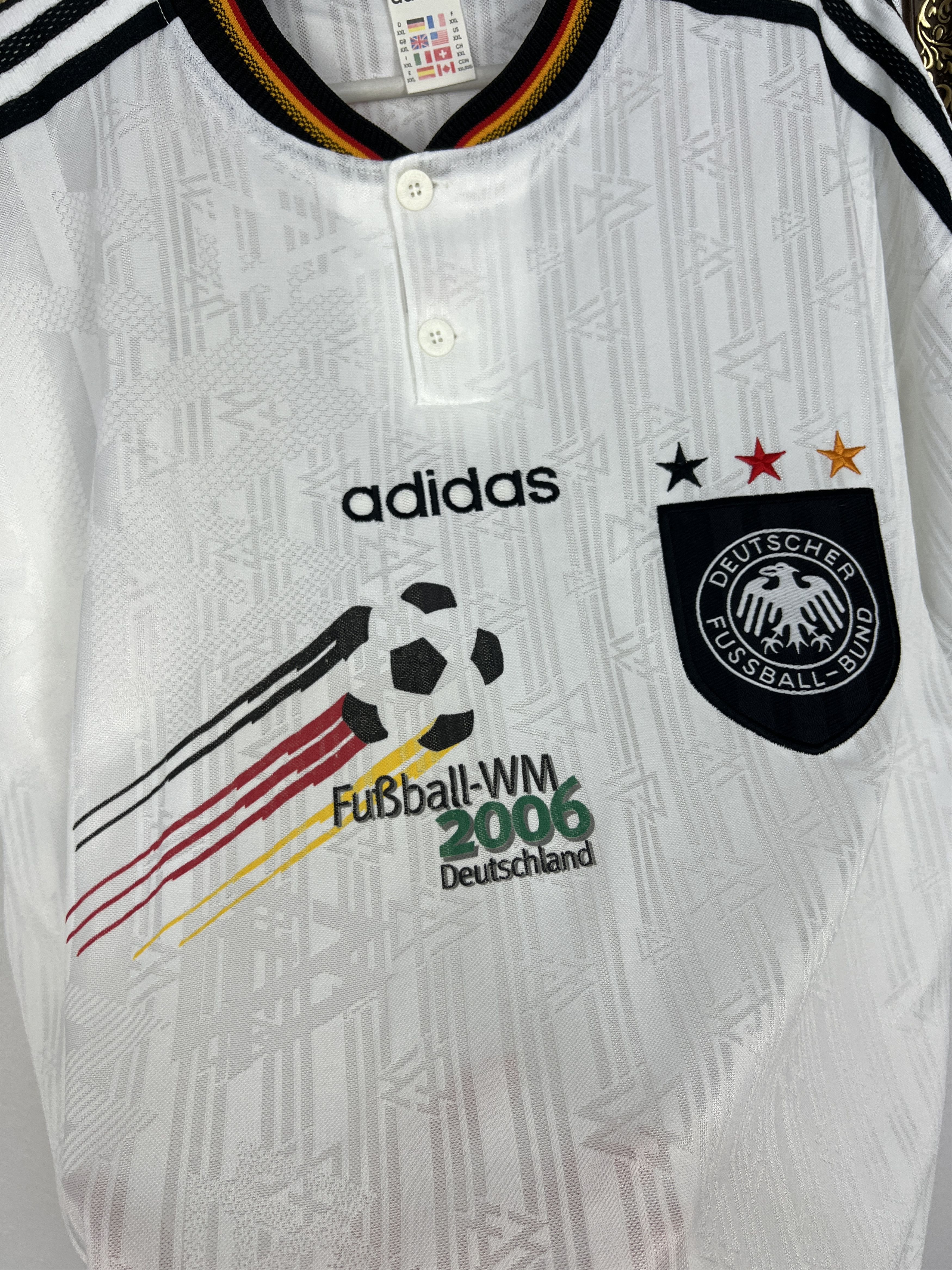 Adidas Germany Home football shirt 1996 Soccer Adidas Jersey Size US XXL / EU 58 / 5 - 3 Thumbnail