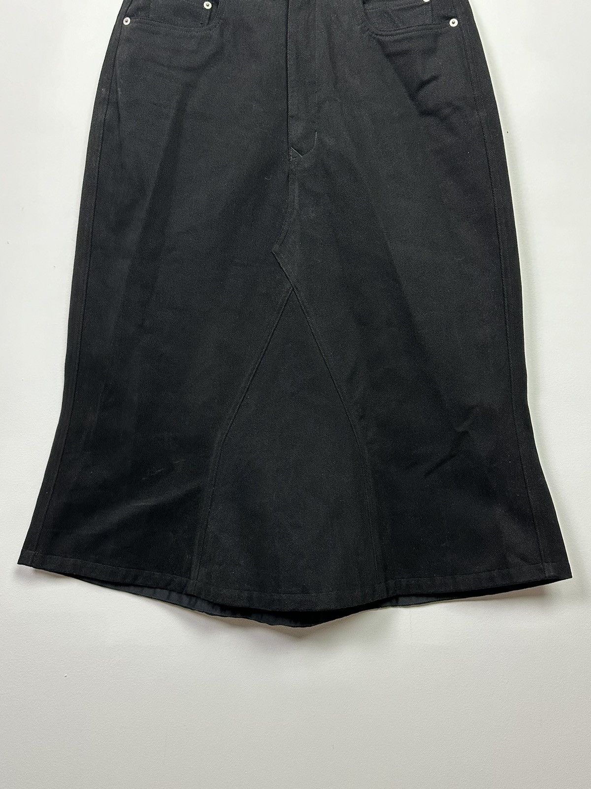 Rick Owens FW22 ‘STROBE’ Cotton Flannel Godet Skirt Size US 32 / EU 48 - 3 Thumbnail