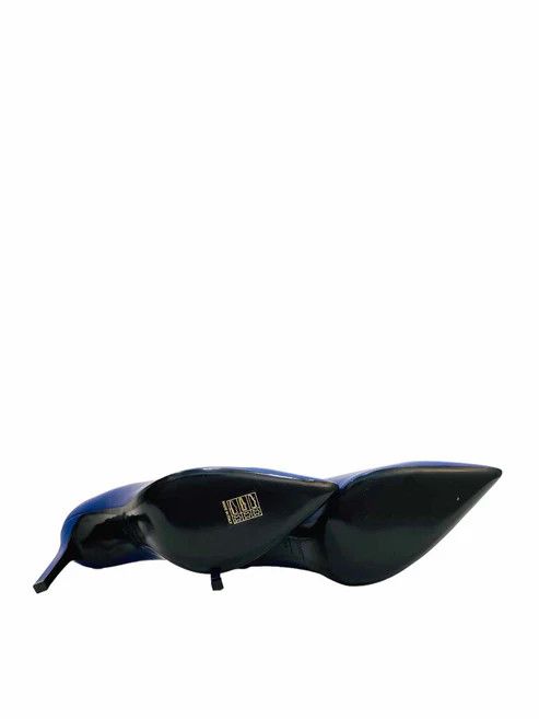 Saint Laurent Paris o1bcso1str1024 Instinct Pumps in Blue Size US 7 / IT 37 - 6 Thumbnail