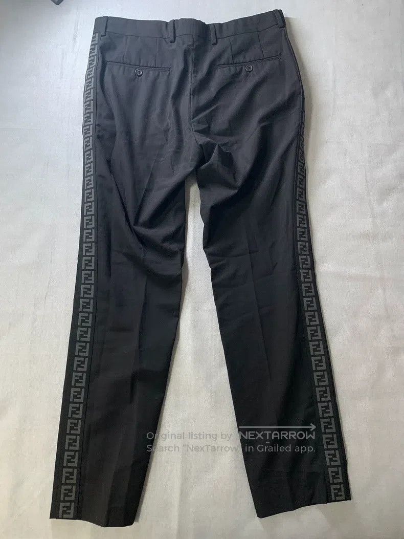Fendi Fendi Wool pants with all-over print and side stripes Size 46L - 2 Thumbnail