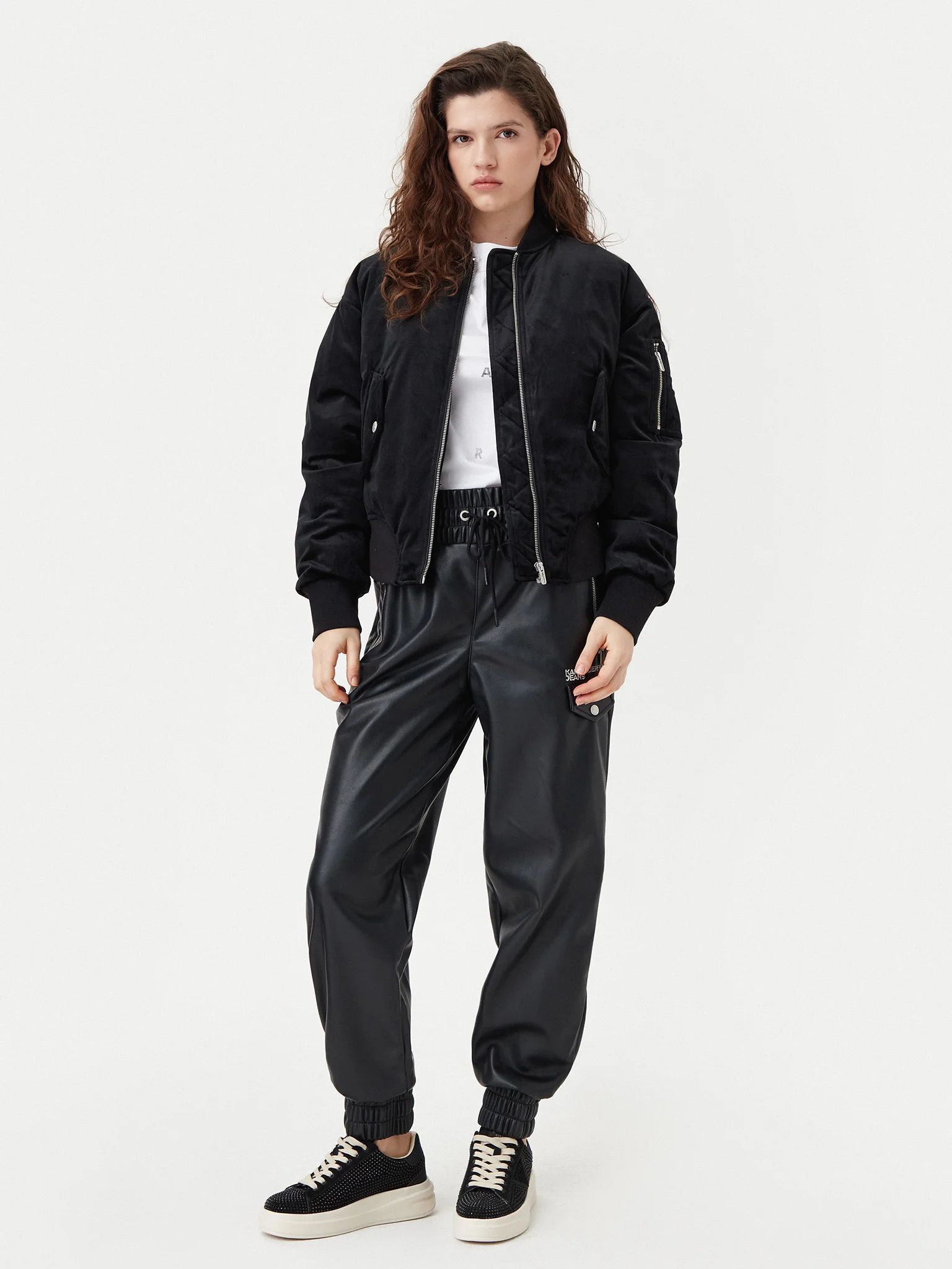 Karl Lagerfeld Bomber Jacket Size M / US 6-8 / IT 42-44 - 4 Thumbnail