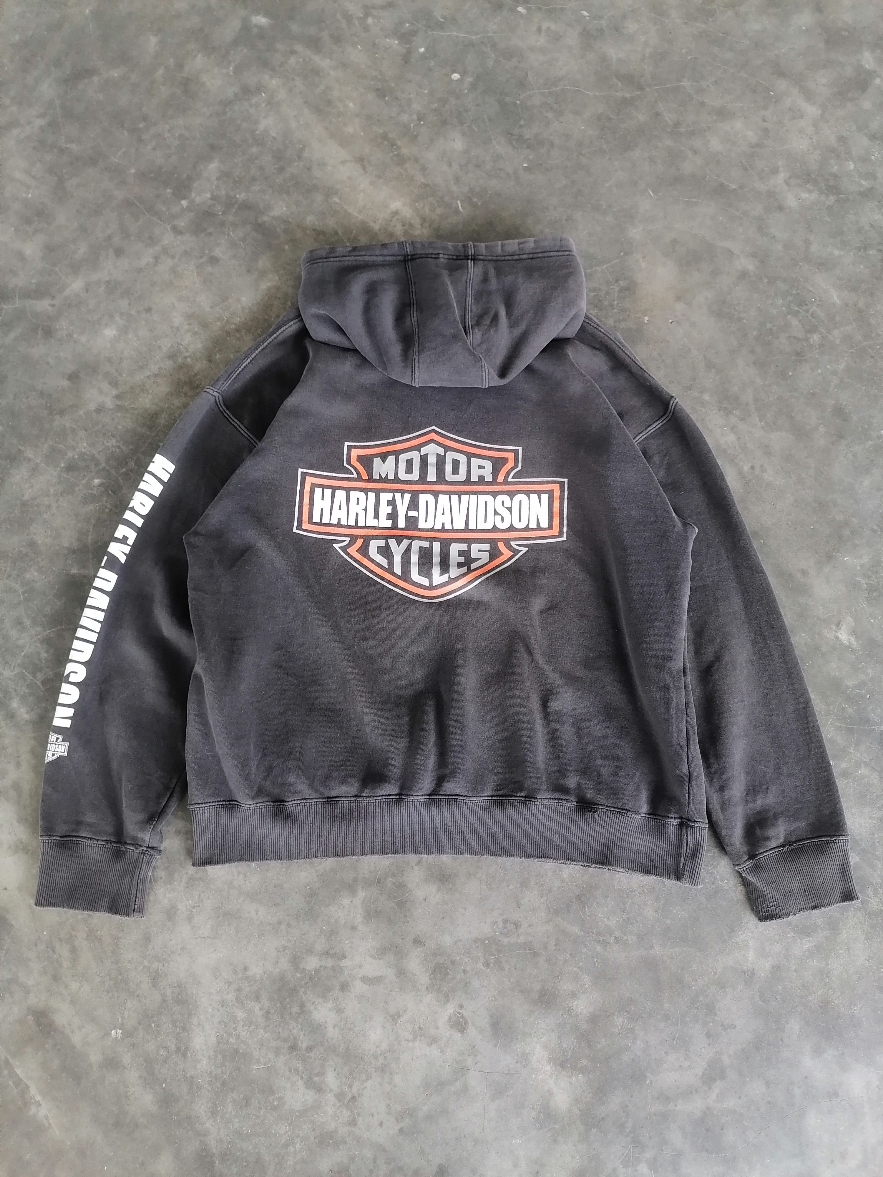 Harley Davidson Trashed Faded Vintage Harley Davidson Hoodies Size US M / EU 48-50 / 2 - 7 Thumbnail