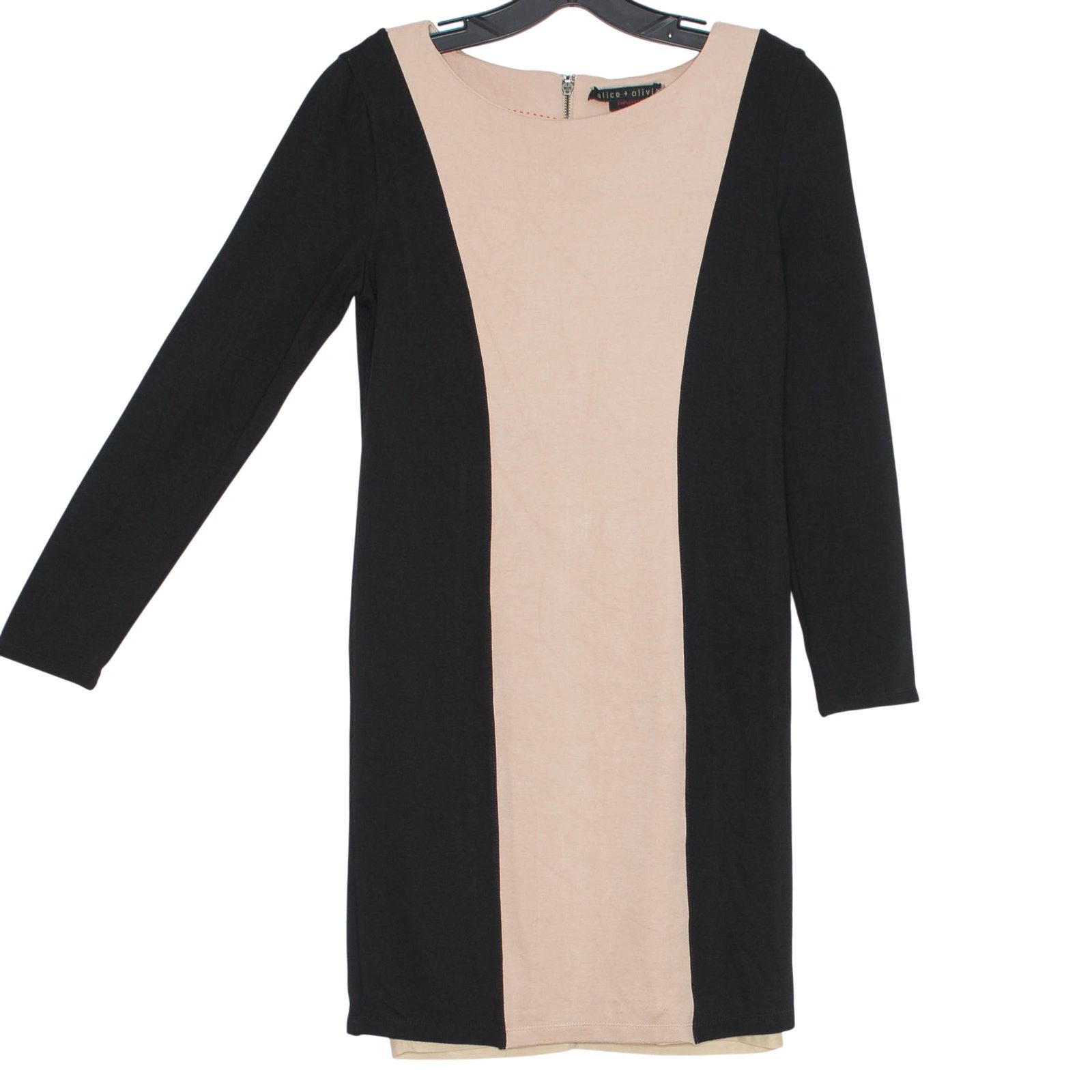 Alice + Olivia Alice Olivia Colorblock Sheath Dress Black Tan 4 Mini Career Size S / US 4 / IT 40 - 2 Thumbnail