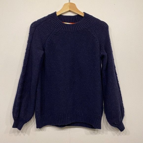 Boden Boden Wool and Cotton Blend Mock Neck Navy Sweater XS Size XS / US 0-2 / IT 36-38 - 1 Thumbnail