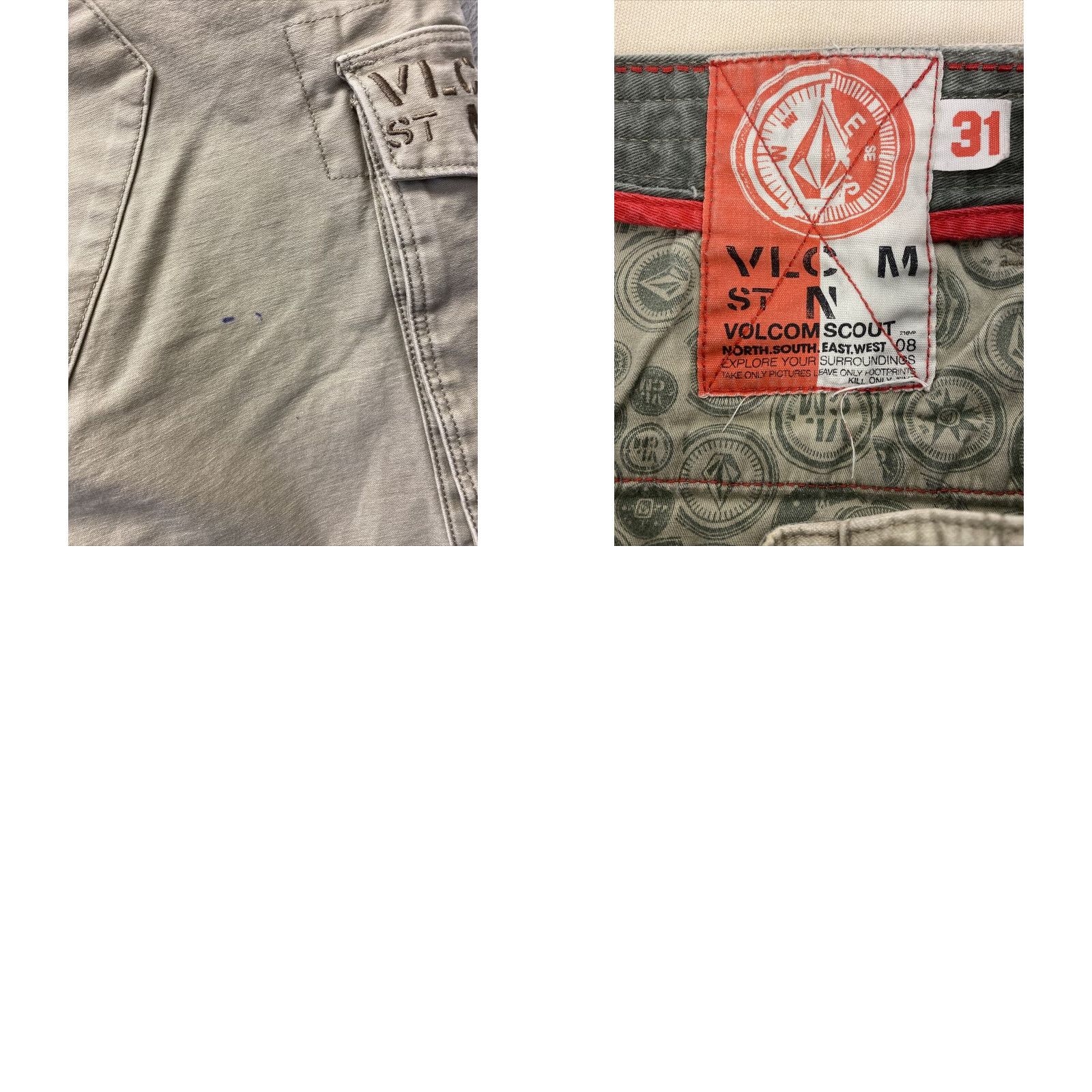Volcom Volcom Men's Chino Shorts 31 Kaki Cotton Casual Surf Beach Flat Front 11 Inseam Size US 31 - 8 Thumbnail
