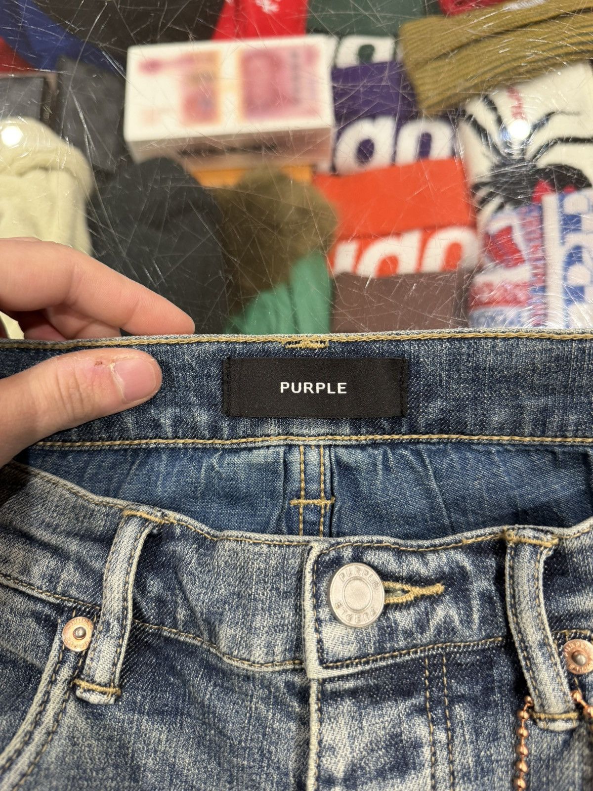 Purple Brand Purple Brand Slashed Paint Jeans Size: 32 Size US 32 / EU 48 - 7 Thumbnail