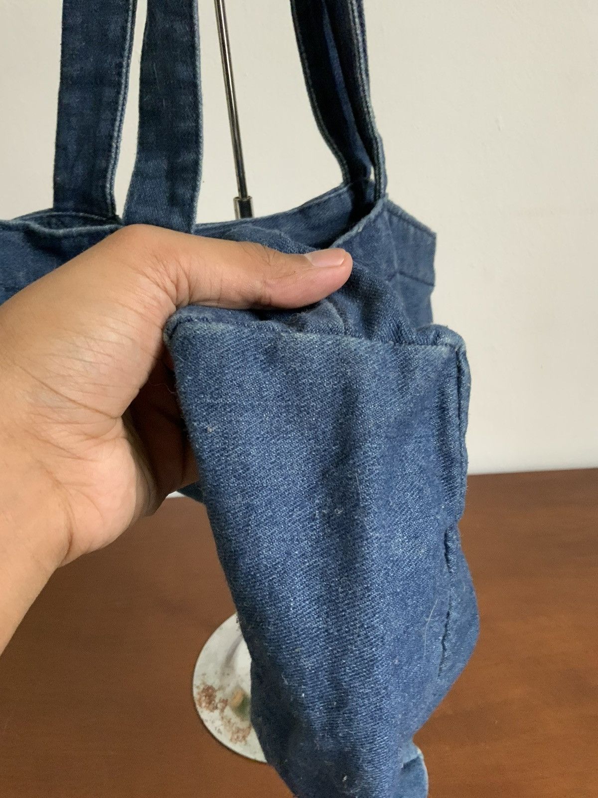 Japanese Brand Fuck You Disconchi Indigo Denim Tote Bag Size ONE SIZE - 6 Thumbnail