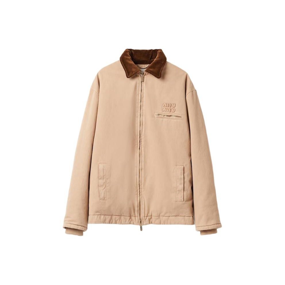 Miu Miu Miu Miu Logo Embroidered Gabardine Blouson Jacket Size 36 Size XS / US 0-2 / IT 36-38 - 1 Thumbnail
