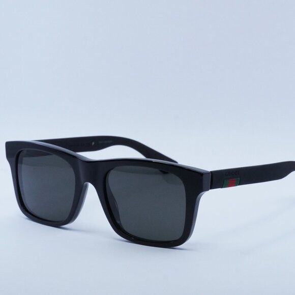 image of New Gucci Gg0008S 002 Polarized Black Grey Sunglasses, Men's