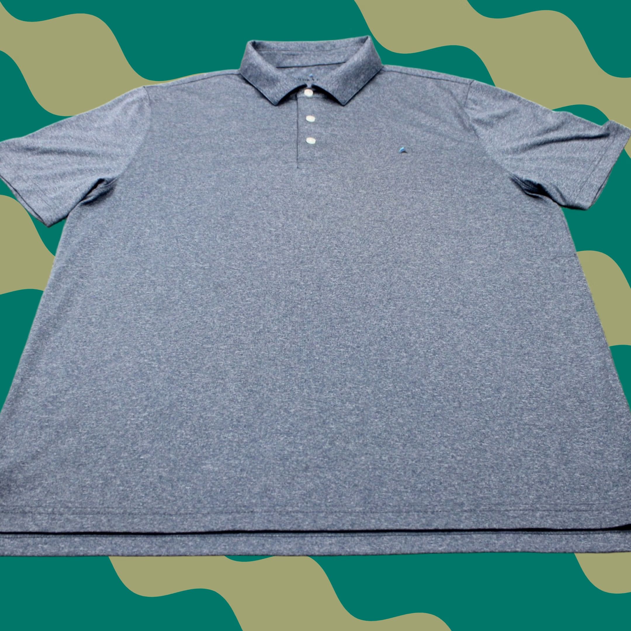 Vintage Tailor Vintage Polo Shirt Mens Large Blue 100% Polyester Short Sleeve Pullover Shirt Size US L / EU 52-54 / 3 - 1 Thumbnail