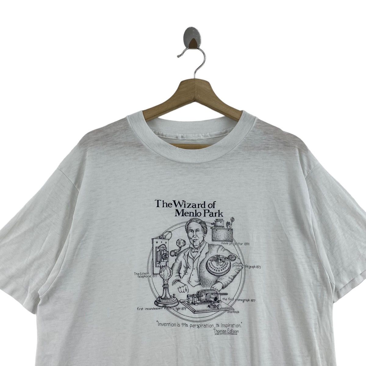 Vintage Vintage 80s THE WIZARD Of MENLO Park Thomas Edison Invention Size US M / EU 48-50 / 2 - 2 Thumbnail