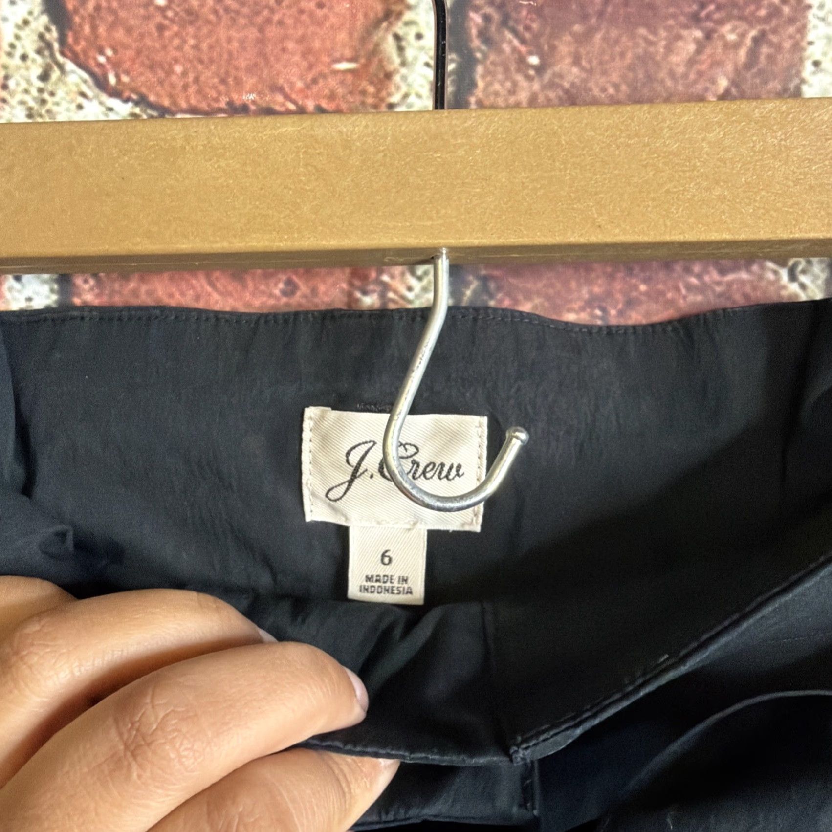 J.Crew VINTAGE J.Crew Black Wide Leg Crop Paper Bag Waist Pants Belted Womens Size 6 Size 28" / US 6 / IT 42 - 2 Thumbnail