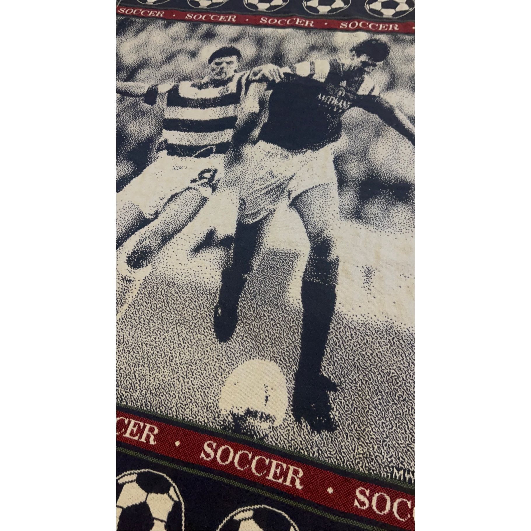 Vintage Vintage 90s Soccer MWW 1993 Tapestry Blanket Size ONE SIZE - 5 Thumbnail