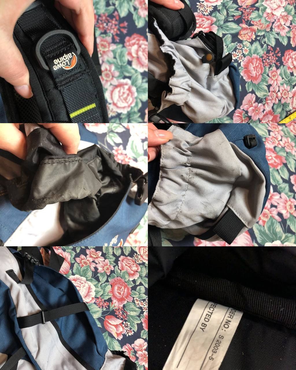 Vintage LOWE ALPINE Backpack Outdoor Hiking Pack - Blue Size ONE SIZE - 21 Thumbnail