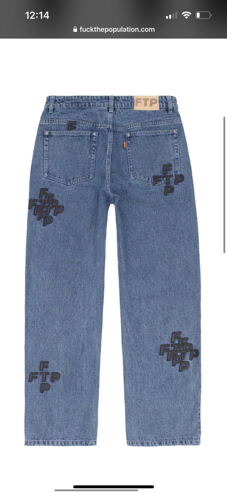 Fuck The Population FTP cross logo jeans Size US 32 / EU 48 - 2 Thumbnail