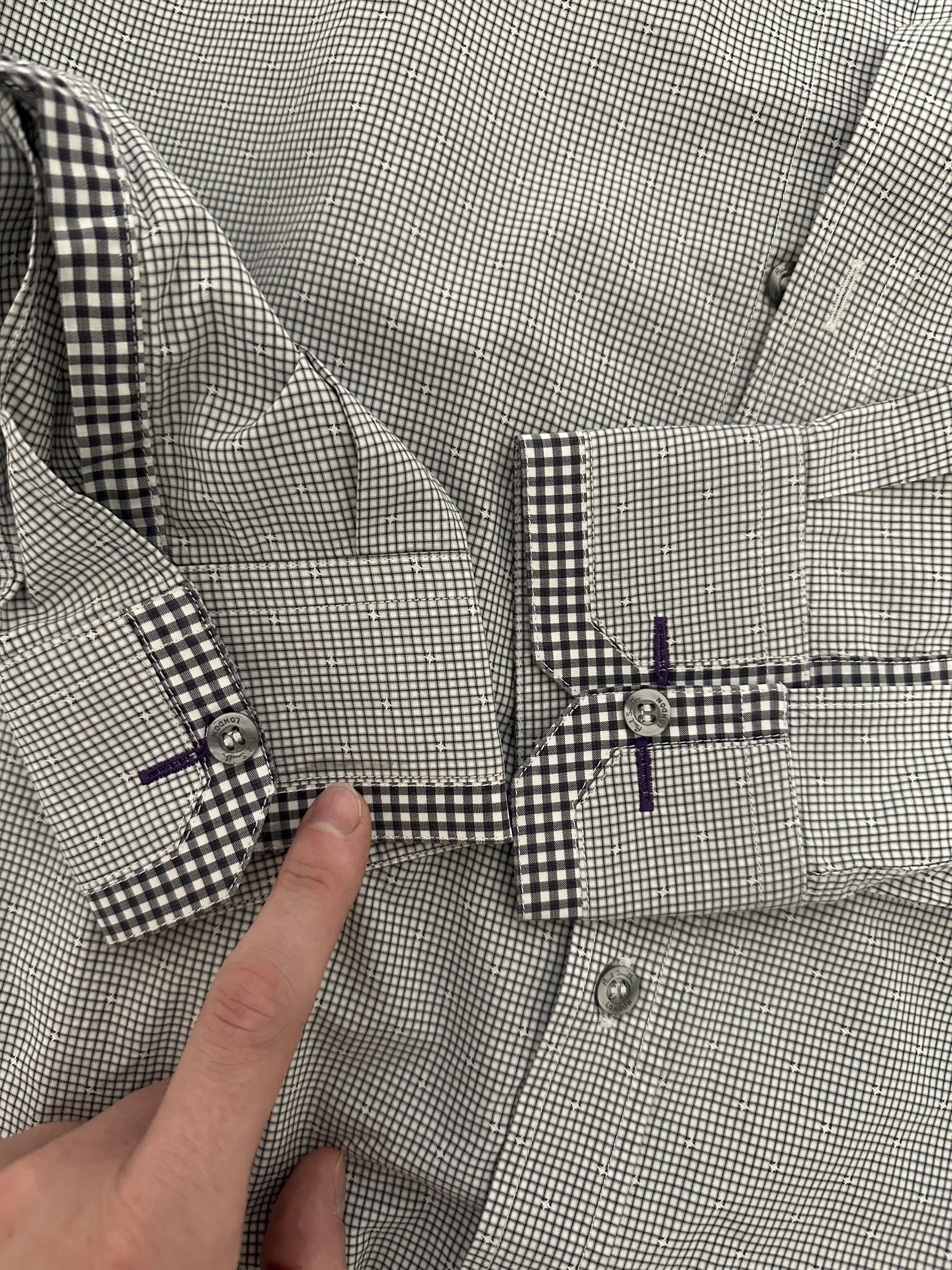 Paul Smith Grid Optical Illusion Shirt (16.5/42) Size US L / EU 52-54 / 3 - 6 Thumbnail