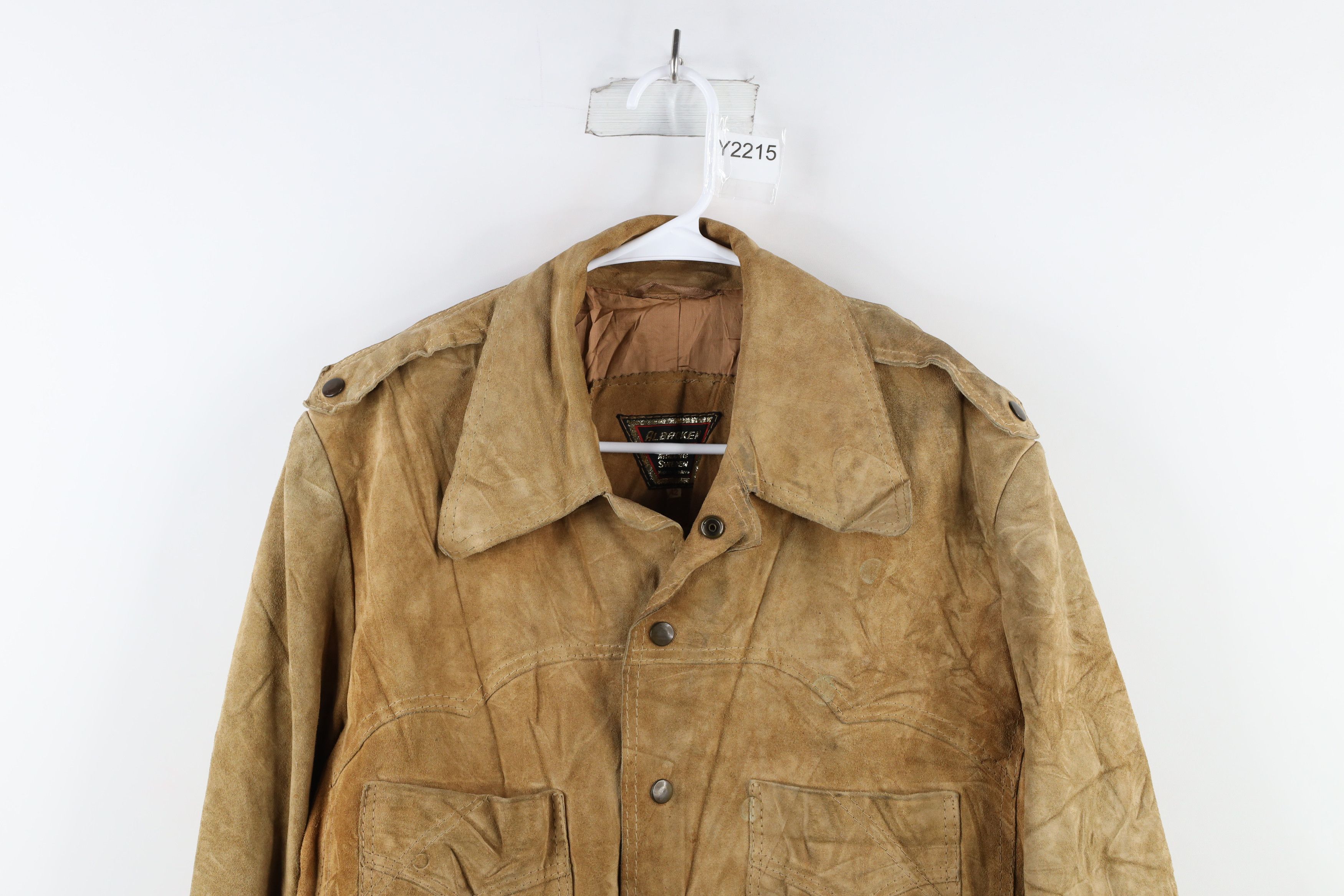 Vintage Vintage 60s 70s Streetwear Leather Safari Bomber Jacket Size US XL / EU 56 / 4 - 2 Thumbnail