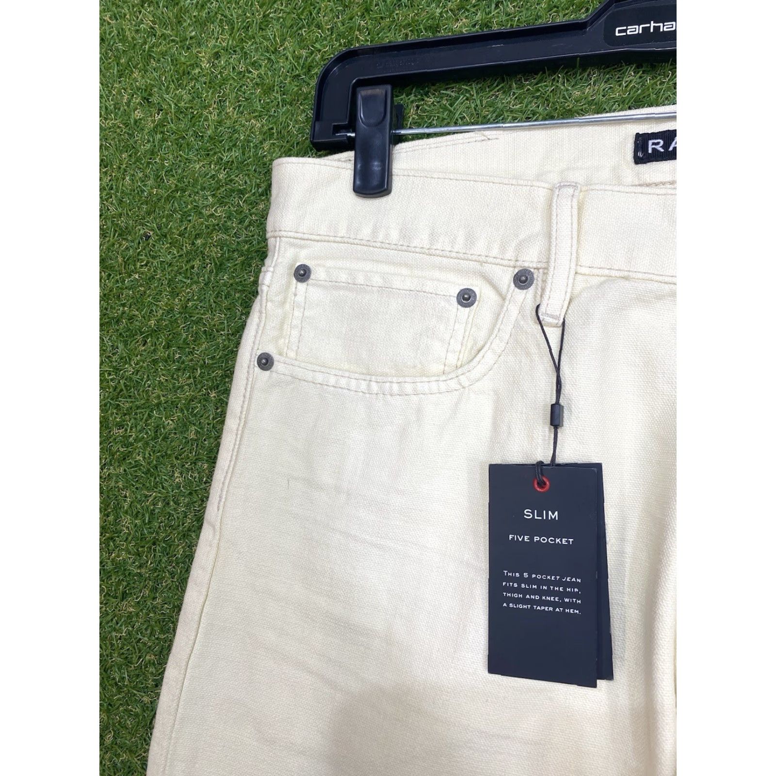 Polo Ralph Lauren VINTAGE Polo Ralph Lauren Jeans Mens Slim Low 36x32 White Denim Slim Straight 90s Mens Size US M / EU 48-50 / 2 - 5 Thumbnail