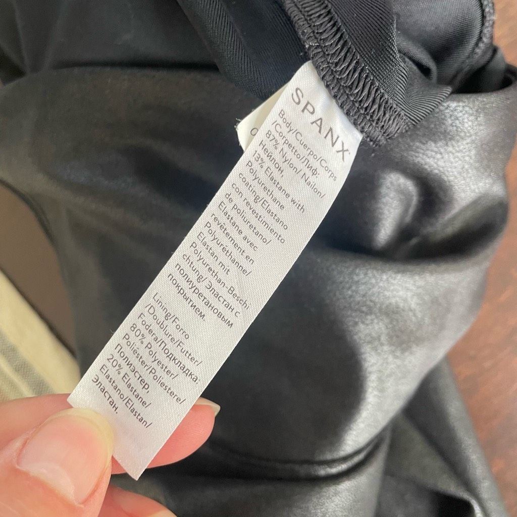 Spanx Spanx Faux Leather Leggings Black $98 L Size 31" - 6 Thumbnail