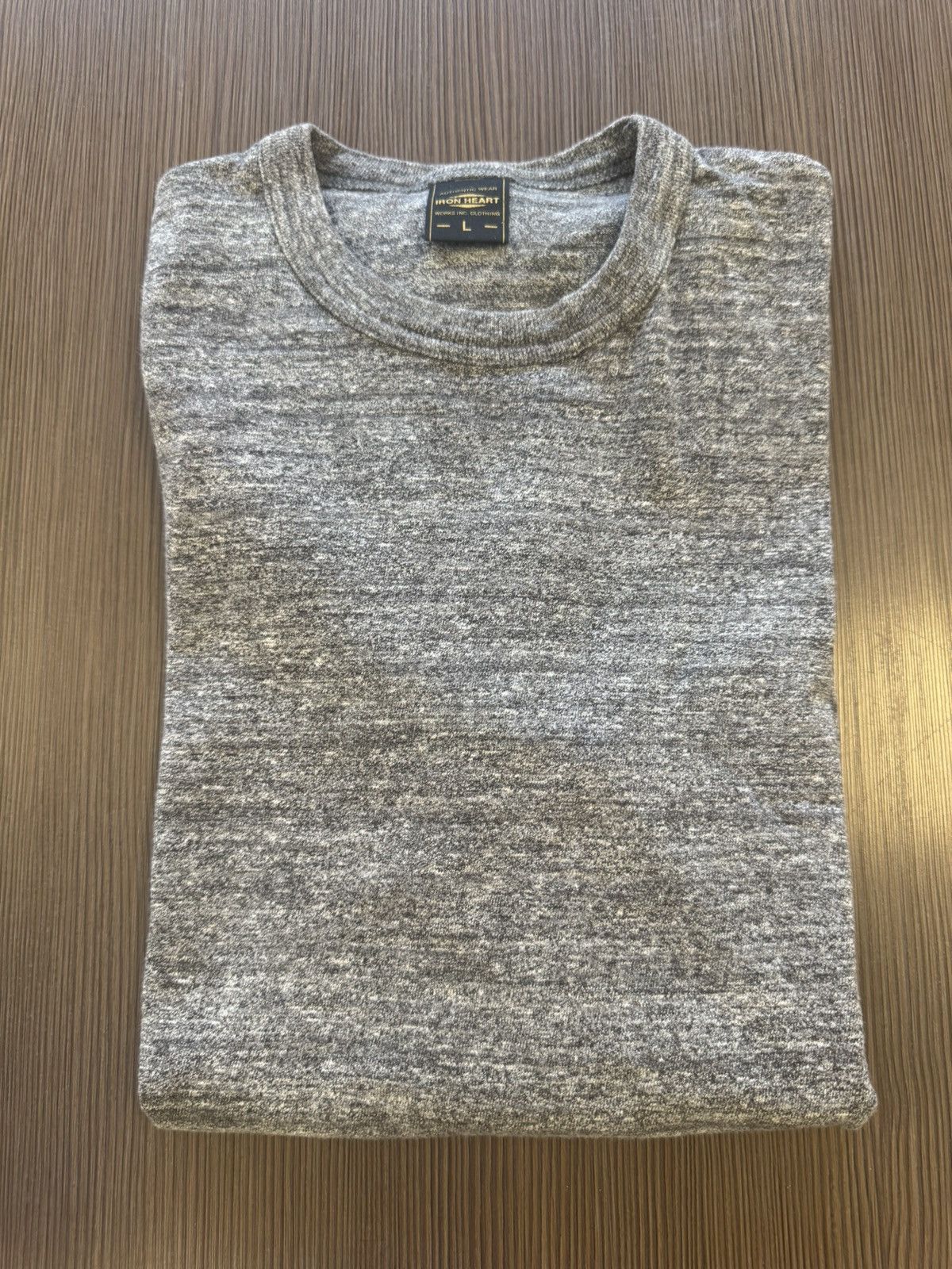 6.5oz Loopwheel Crew Neck T-Shirt - Marl Grey