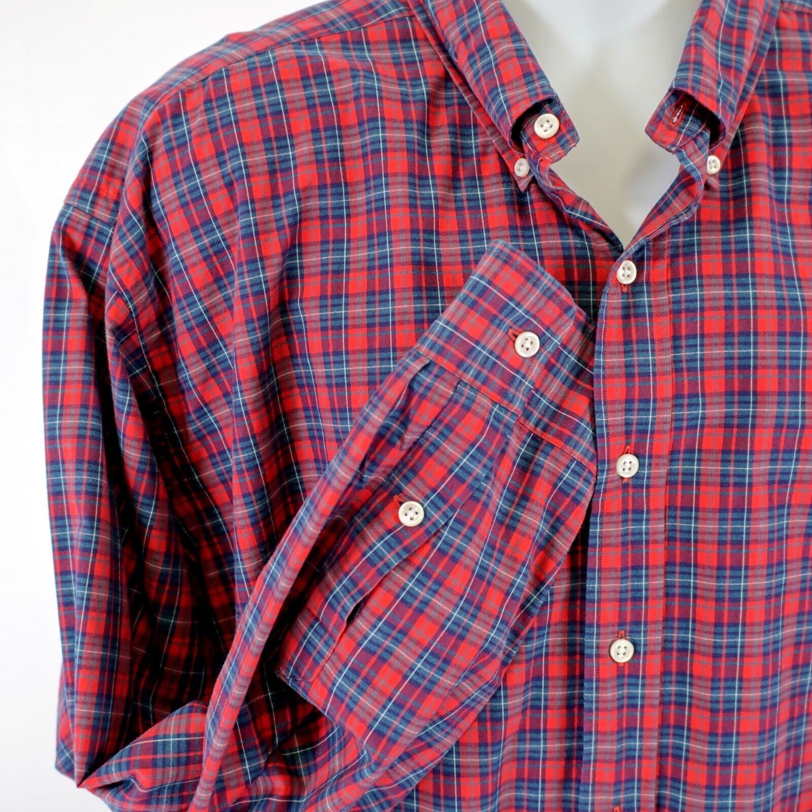 Ralph Lauren Ralph Lauren Blake 2XL Black Two Ply Cotton Plaid Red Green Size US XXL / EU 58 / 5 - 4 Thumbnail