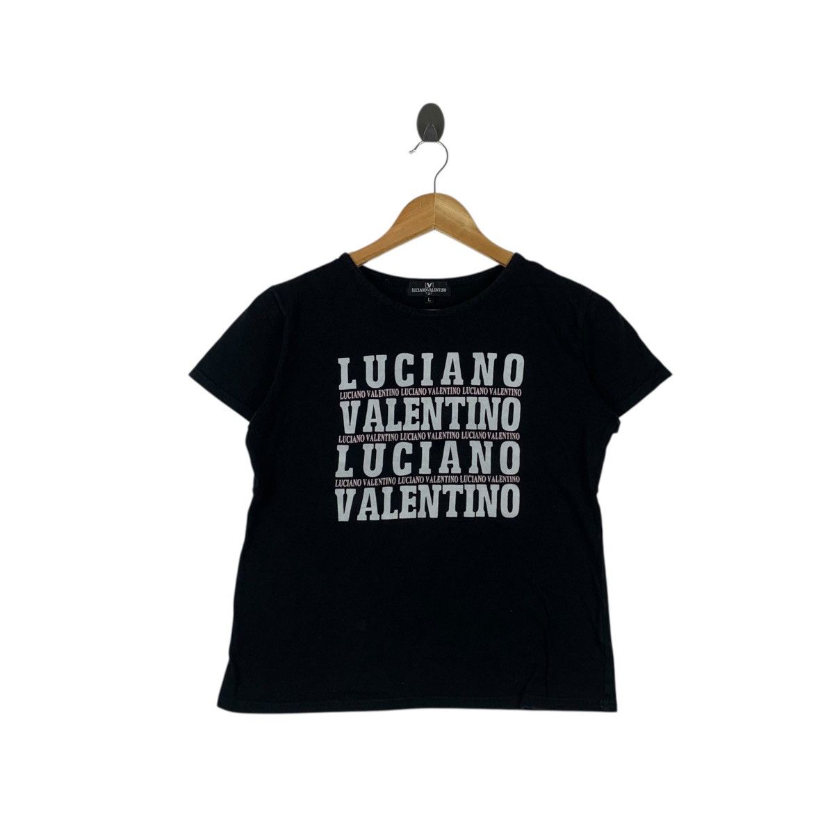 Other Vintage LUCIANO VALENTINO ITALY Center Logo Tee Shirt Top Size L / US 10 / IT 46 - 1 Thumbnail