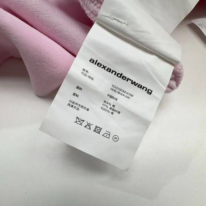 Alexander Wang Alexander Wang Pink Cropped Hooded Sweatshirt - Size M / US 6-8 / IT 42-44 - 2 Thumbnail