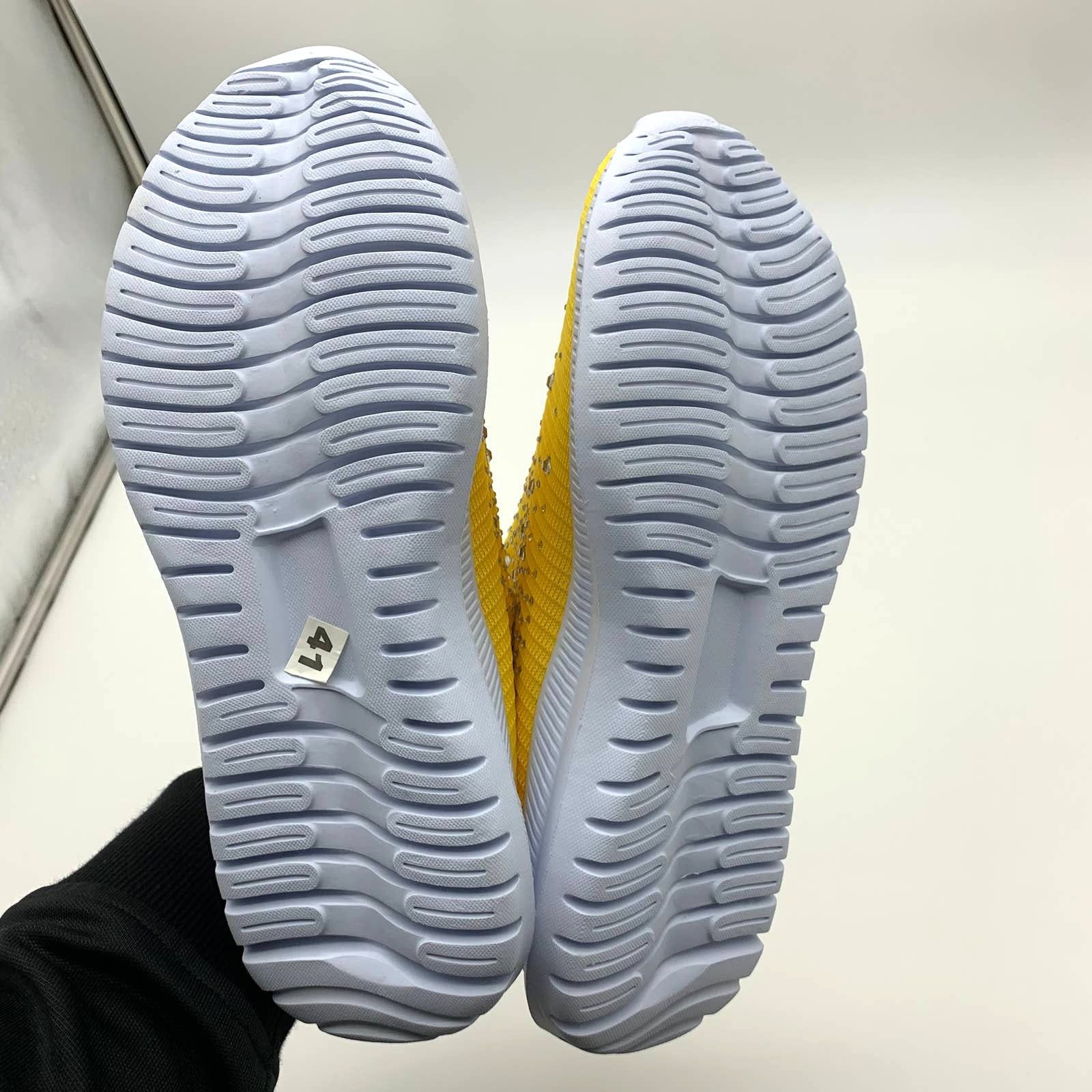 Other Bling Sneakers Womens Size 9.5 Yellow Knit Lightweight Size US 9.5 / IT 39.5 - 4 Thumbnail