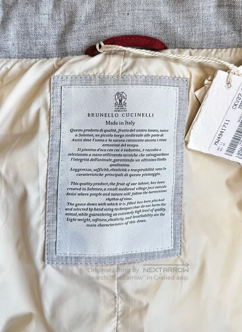 Brunello Cucinelli Brunello Cucinelli Linen wool down vest Size US S / EU 44-46 / 1 - 5 Thumbnail