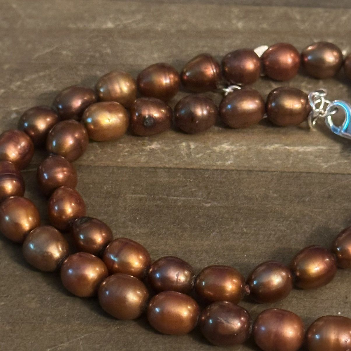 Other GSJ chocolate brown cultured freshwater pearl necklace Size ONE SIZE - 3 Thumbnail