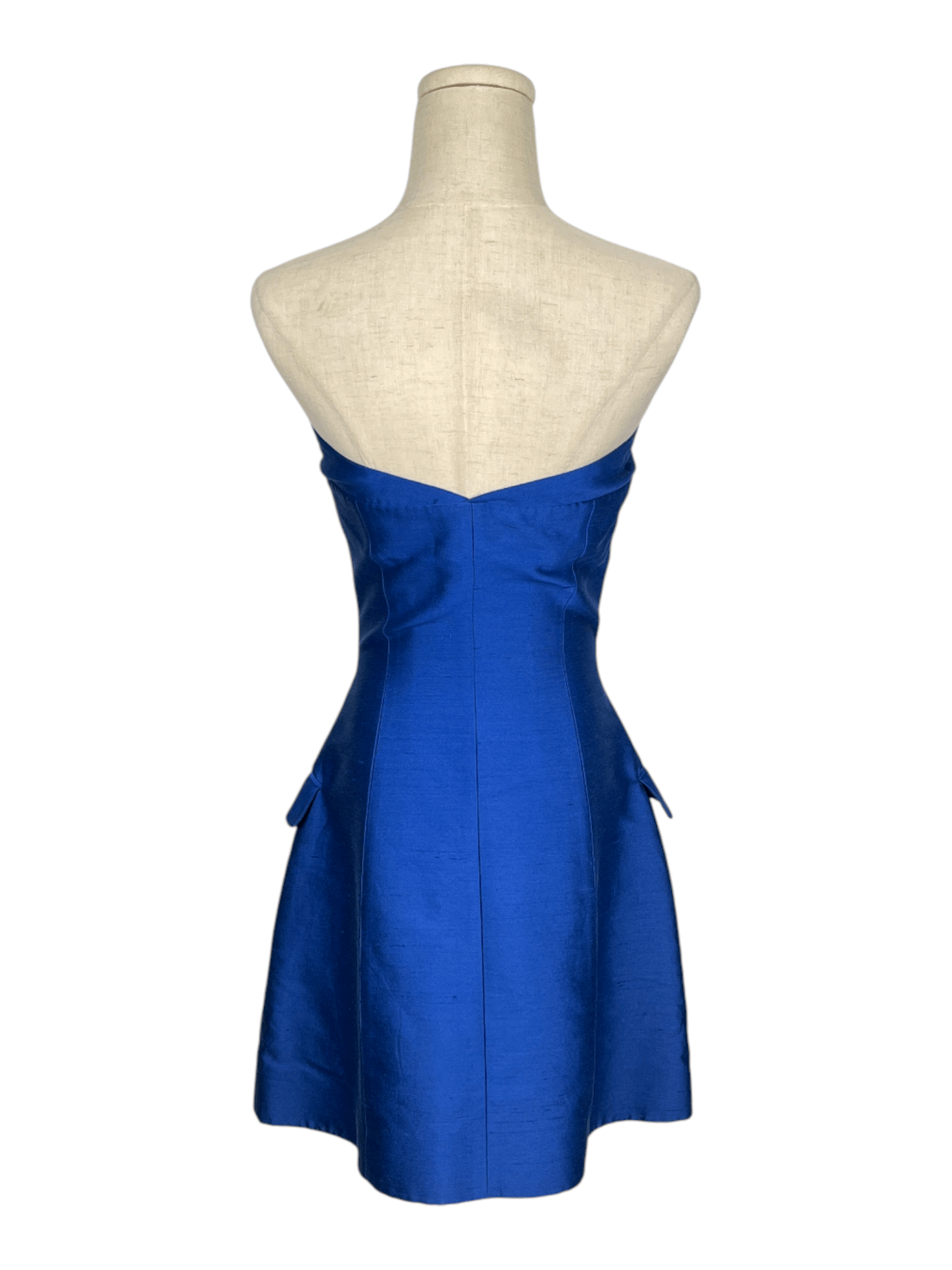 Stella McCartney Stella McCartney Shiny Blue Strapless Dress Size S / US 4 / IT 40 - 2 Thumbnail