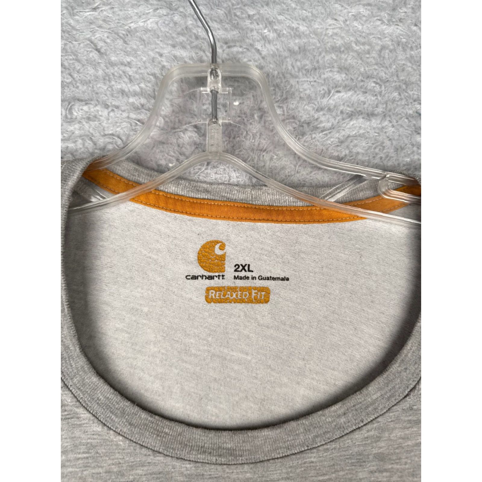 Carhartt Carhartt Mens T-Shirt 2XL Gray Short Sleeve Crew Neck Pocket Cotton Blend Vintage No Size US XXL / EU 58 / 5 - 7 Thumbnail
