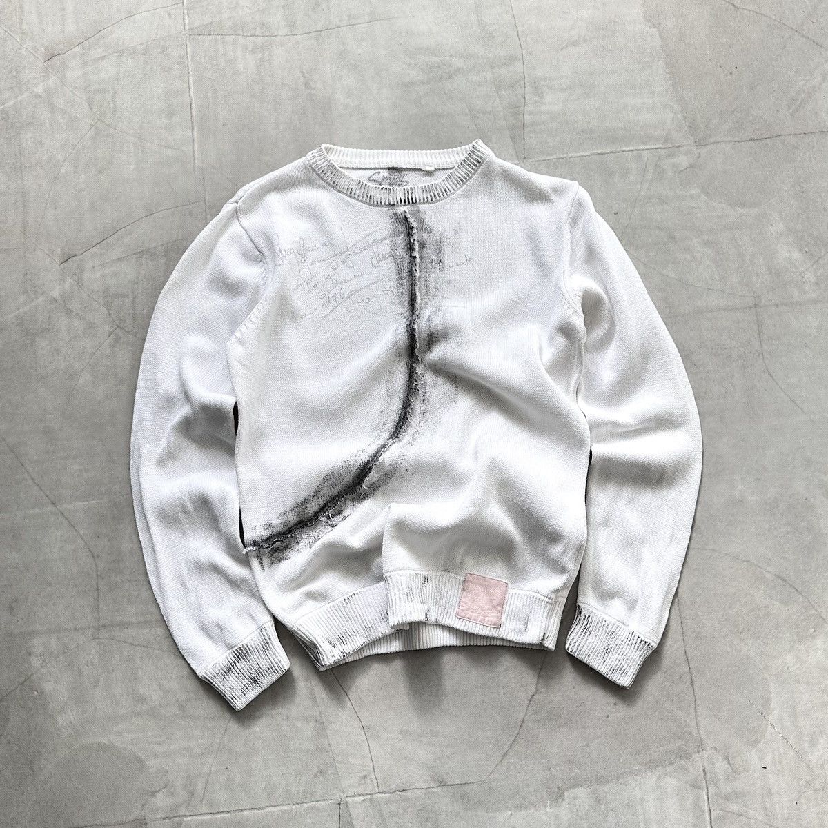 00s Japan Poem Knit Sweater Maison Margiela Impala Vibe