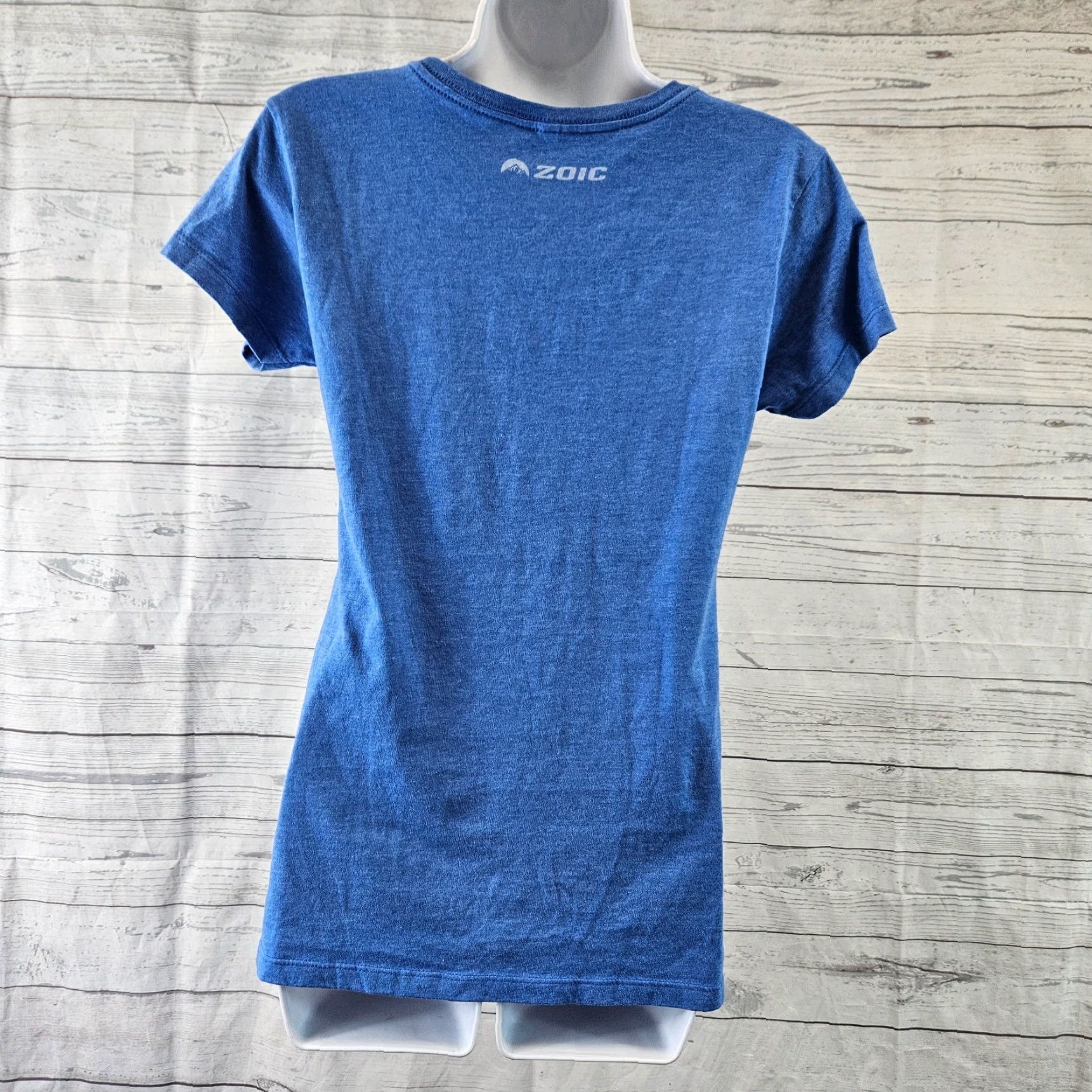 Vintage Zoic Womens Tee S Blue Short Sleeve Cotton Blend T-Shirt Women Small Size Size 28" / US 6 / IT 42 - 4 Thumbnail