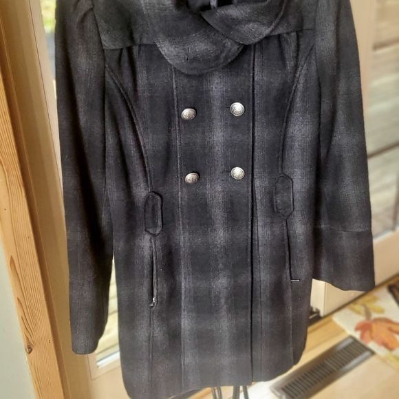 Black Rivet Black Rivet Button-up Collar Wool Long Slv Sz. L Coat Jacket Size L / US 10 / IT 46 - 4 Thumbnail