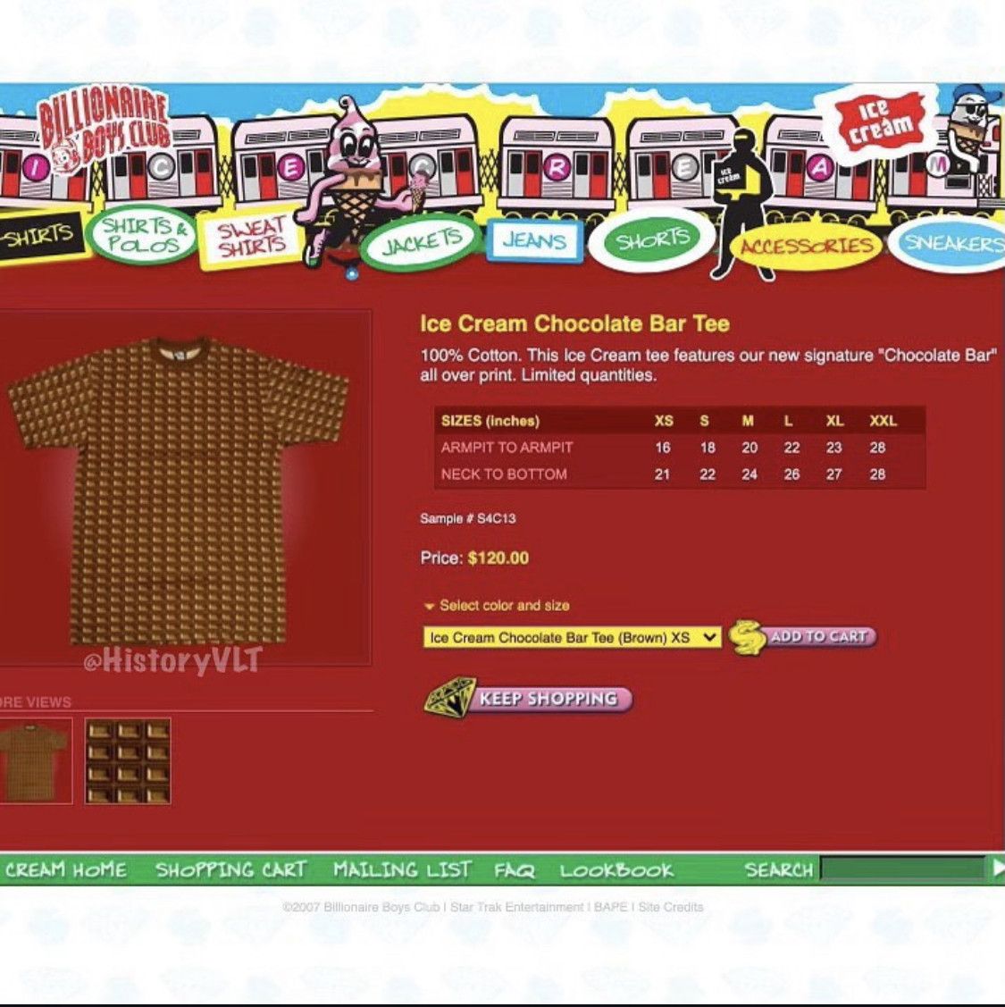 Billionaire Boys Club BBC Ice Cream Chocolate Bar Tee Size US L / EU 52-54 / 3 - 2 Thumbnail